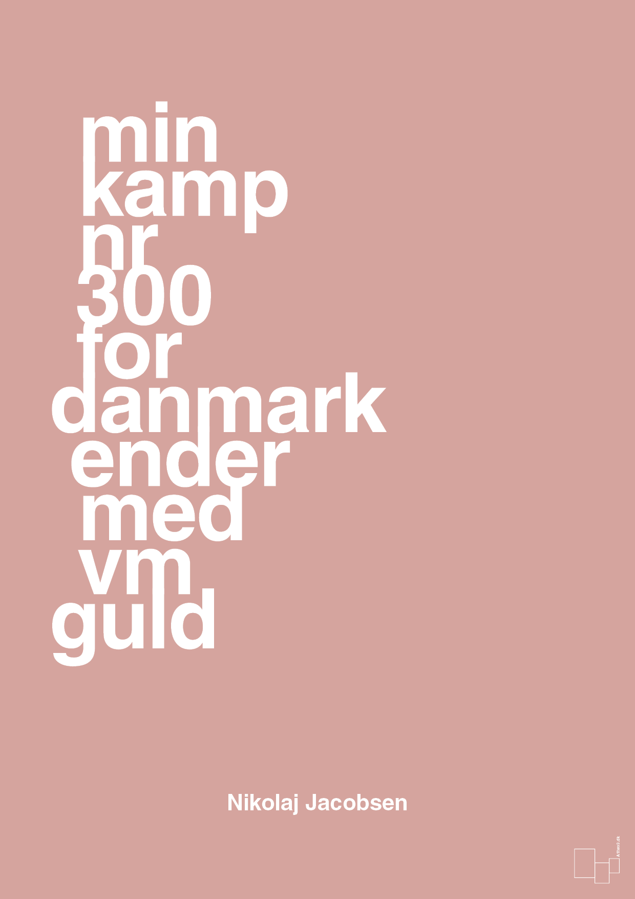 plakat: min kamp nr 300 for danmark ender med vm guld - bubble shell-Håndbold-A1two3