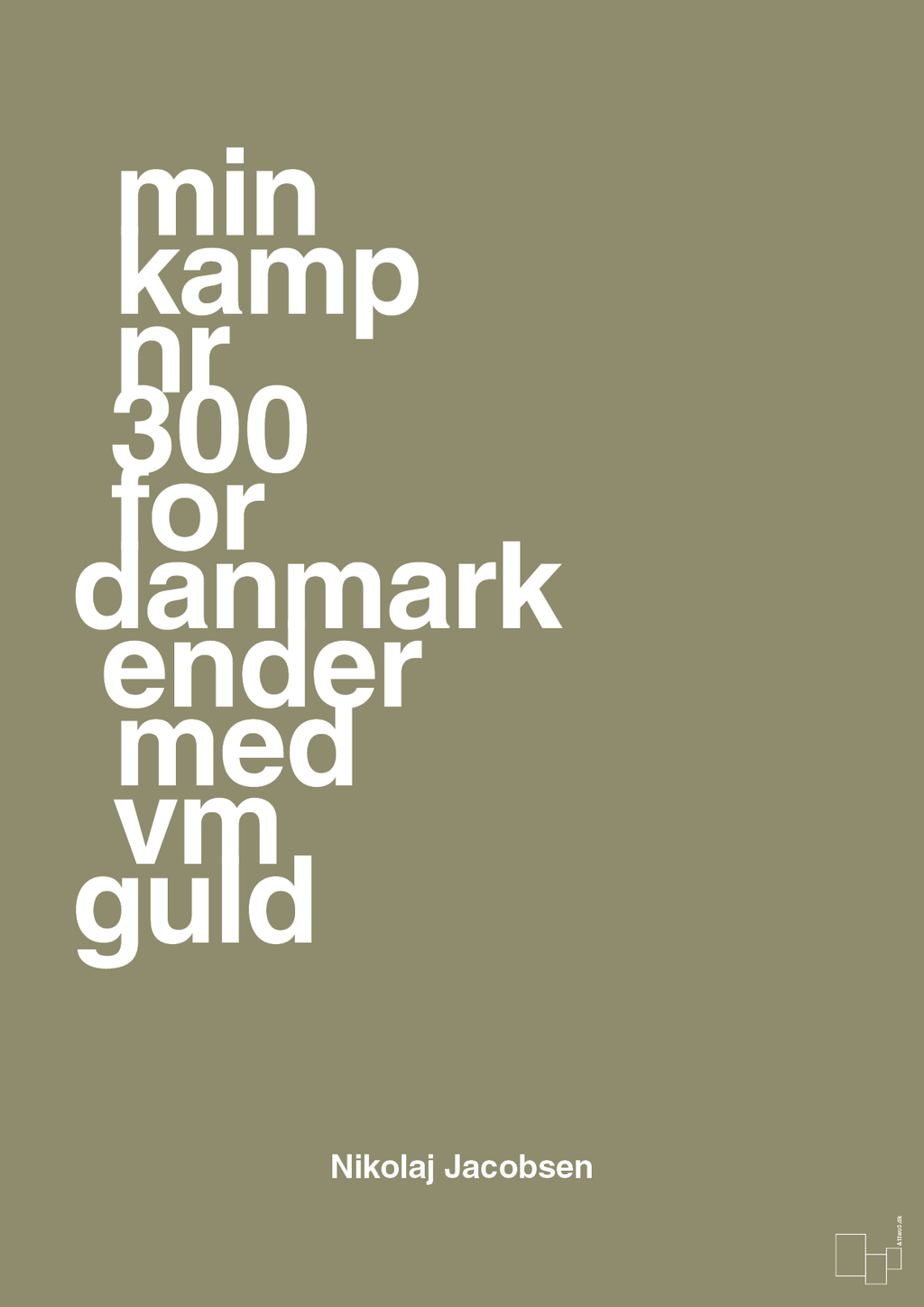 plakat: min kamp nr 300 for danmark ender med vm guld - misty forrest-Håndbold-A1two3