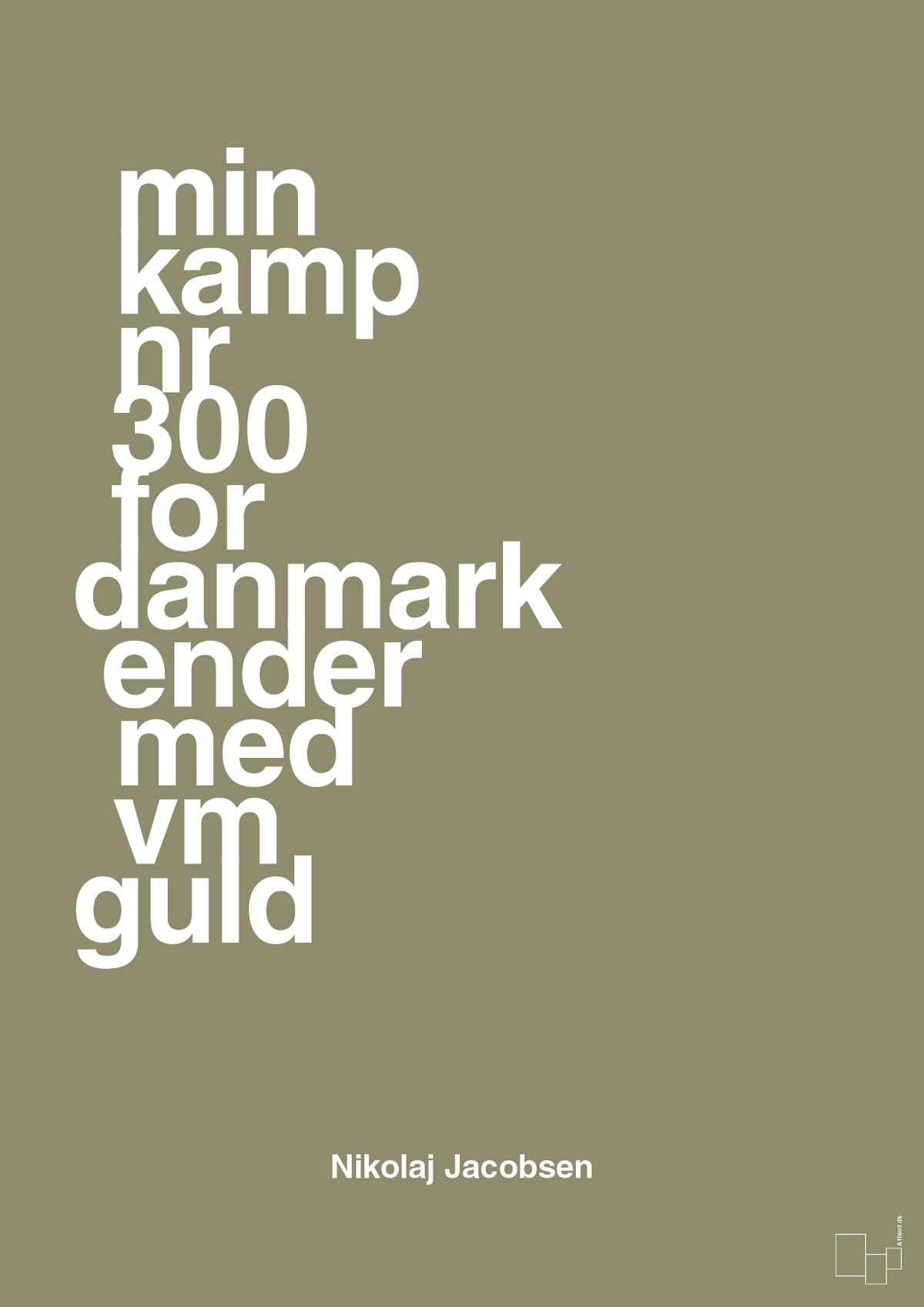 plakat: min kamp nr 300 for danmark ender med vm guld - misty forrest-Håndbold-A1two3