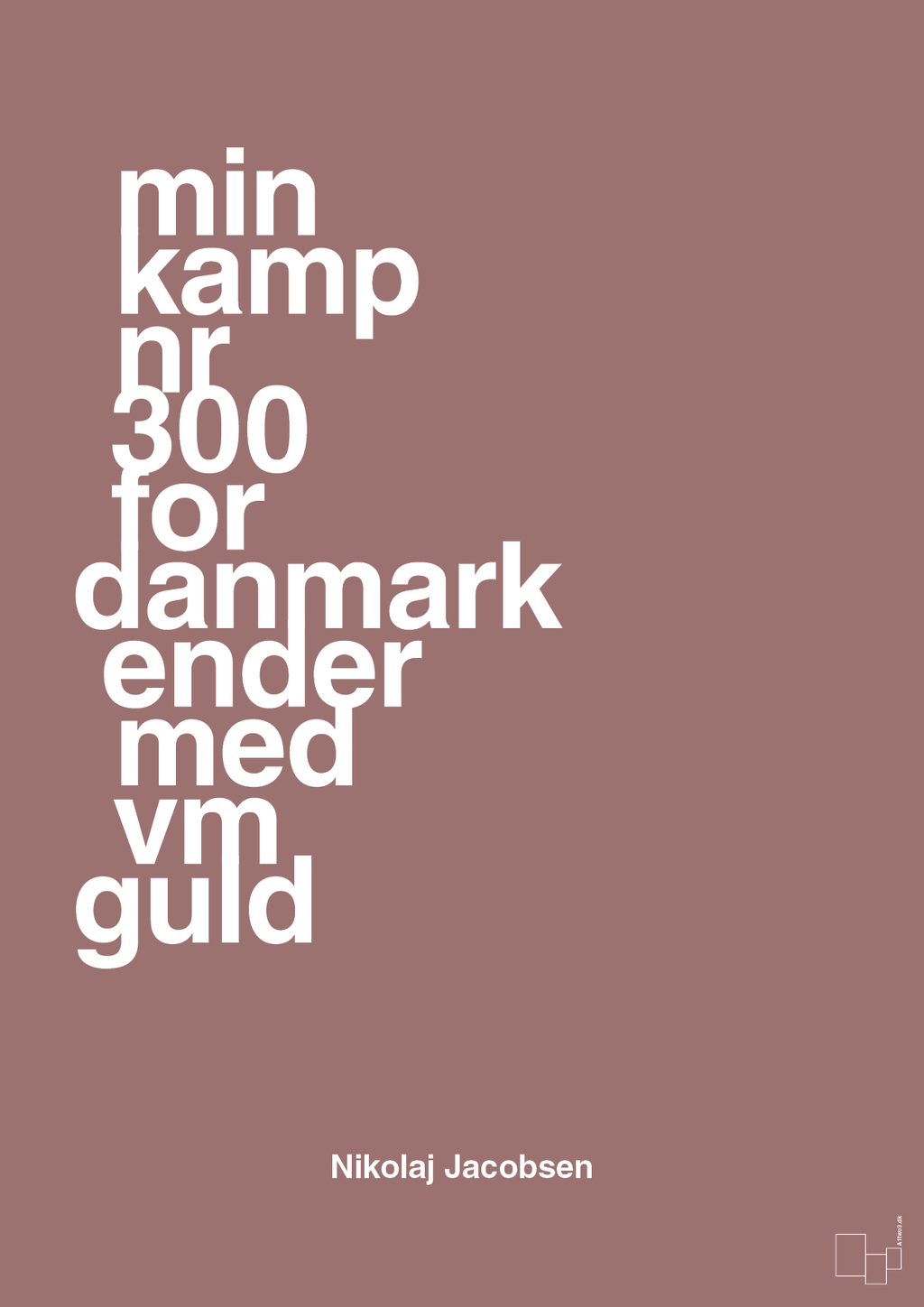 plakat: min kamp nr 300 for danmark ender med vm guld - plum-Håndbold-A1two3