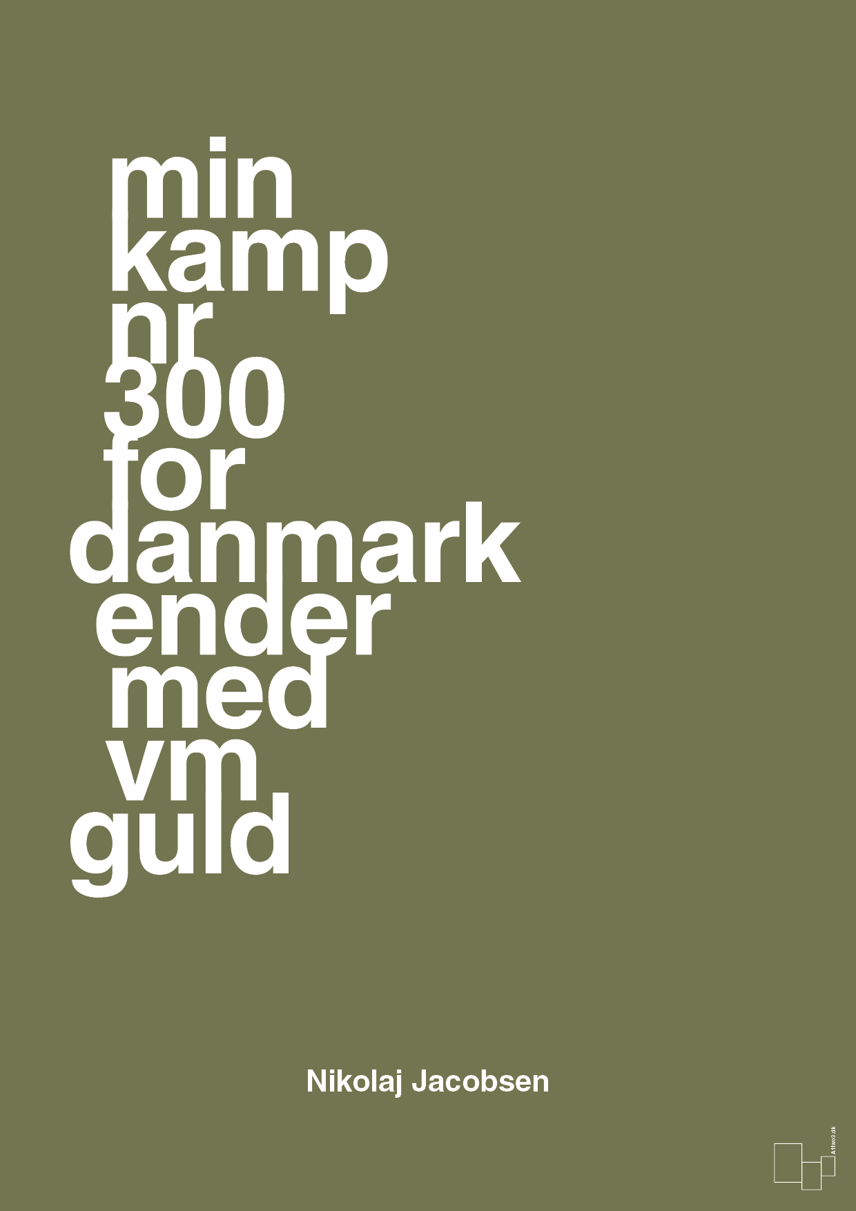 plakat: min kamp nr 300 for danmark ender med vm guld - secret meadow-Håndbold-A1two3