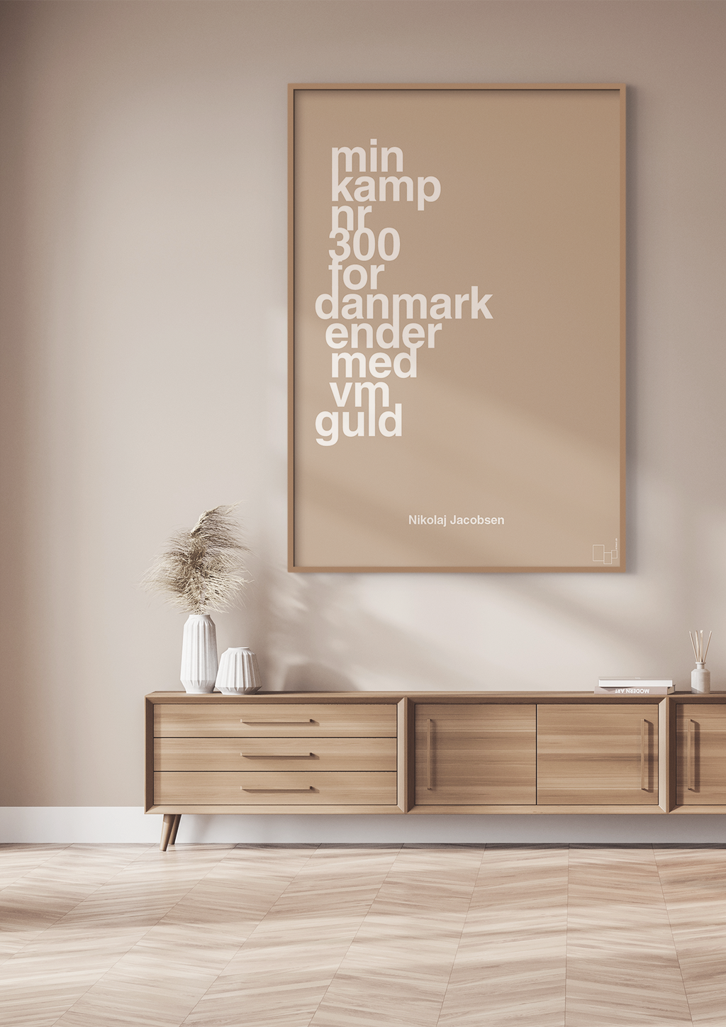 plakat: min kamp nr 300 for danmark ender med vm guld - creamy mushroom-Håndbold-A1two3