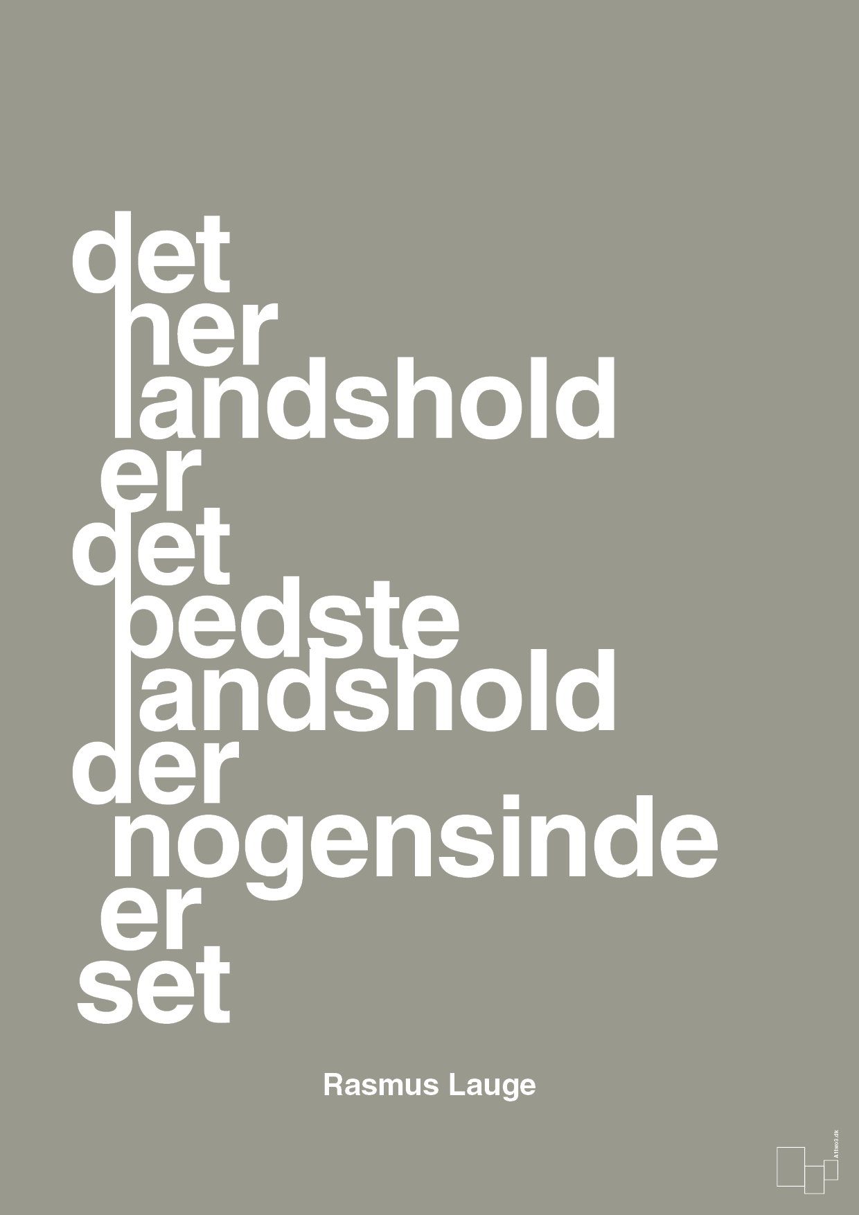 plakat: det her landshold er det bedste landshold der nogensinde er set - battleship gray-Håndbold-A1two3