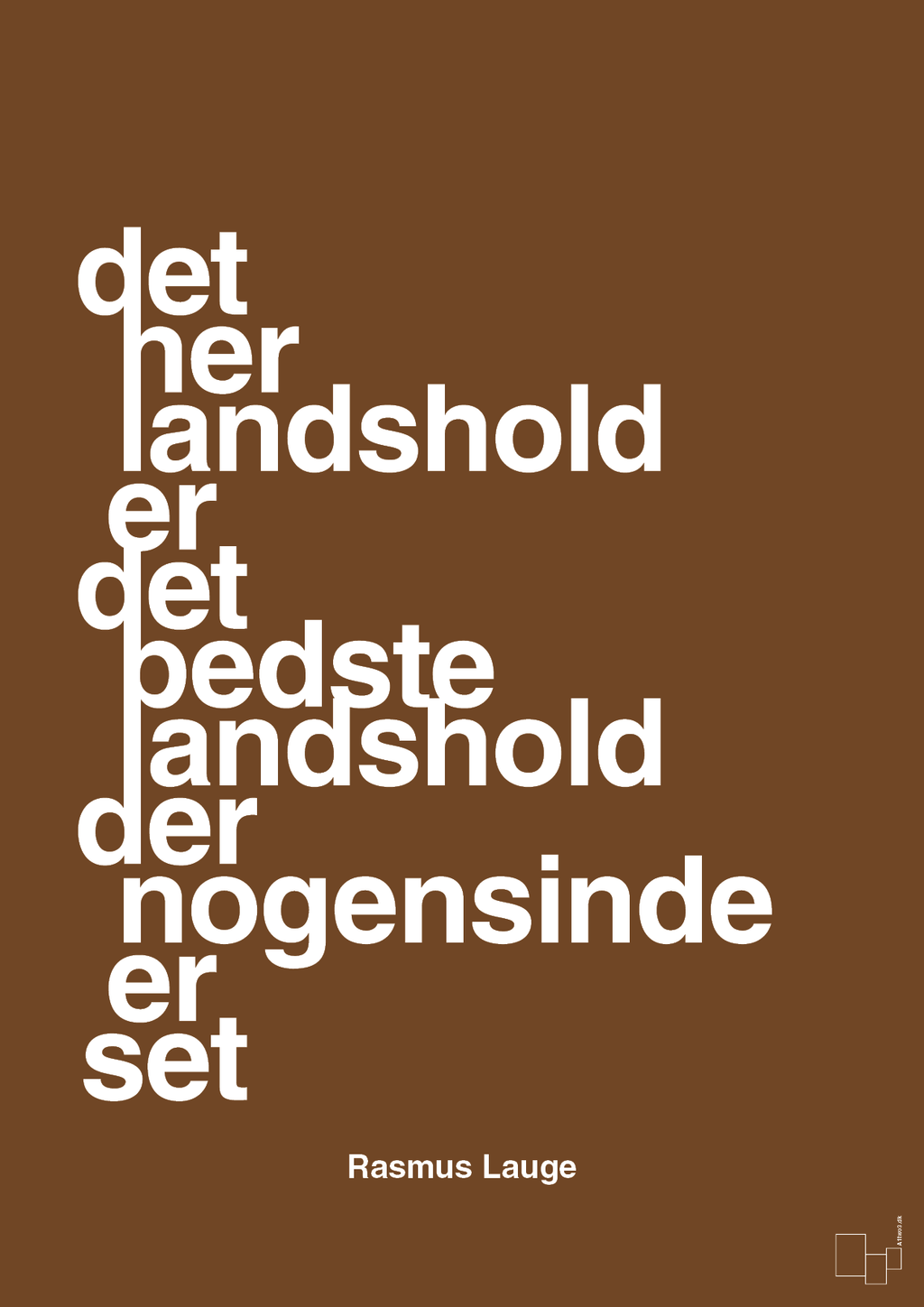 plakat: det her landshold er det bedste landshold der nogensinde er set - dark brown-Håndbold-A1two3