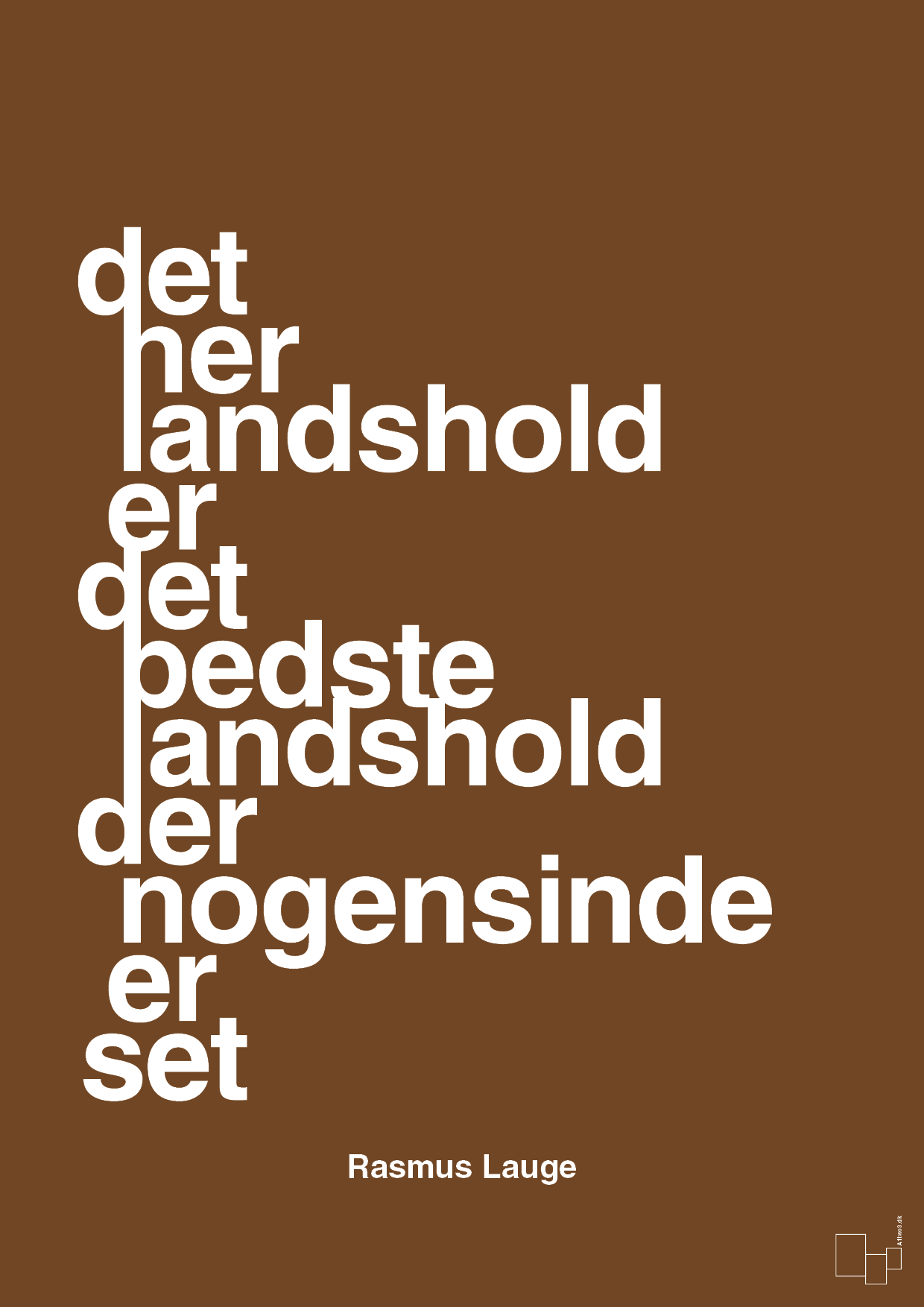 plakat: det her landshold er det bedste landshold der nogensinde er set - dark brown-Håndbold-A1two3