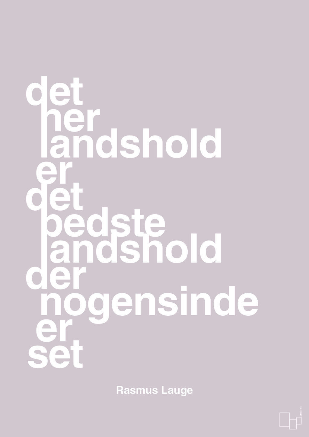 plakat: det her landshold er det bedste landshold der nogensinde er set - dusty lilac-Håndbold-A1two3