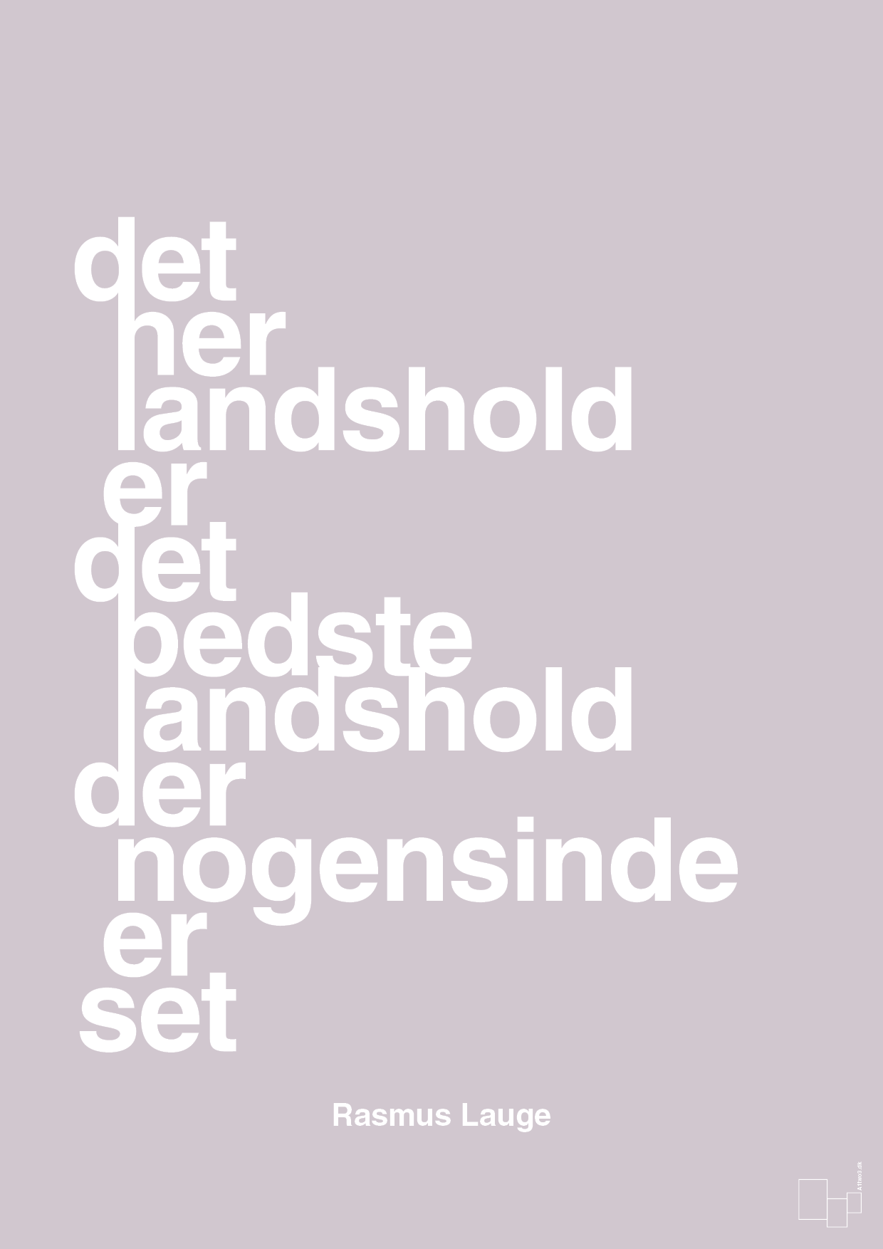 plakat: det her landshold er det bedste landshold der nogensinde er set - dusty lilac-Håndbold-A1two3