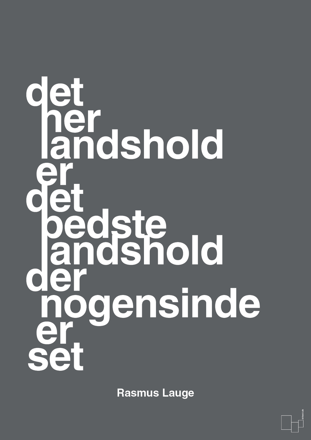 plakat: det her landshold er det bedste landshold der nogensinde er set - graphic charcoal-Håndbold-A1two3