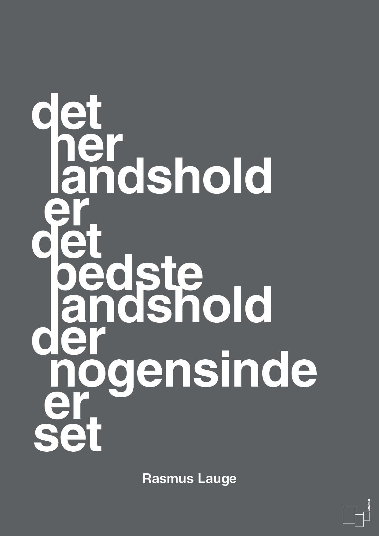 plakat: det her landshold er det bedste landshold der nogensinde er set - graphic charcoal-Håndbold-A1two3