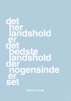 plakat: det her landshold er det bedste landshold der nogensinde er set - heavenly blue-Håndbold-A1two3