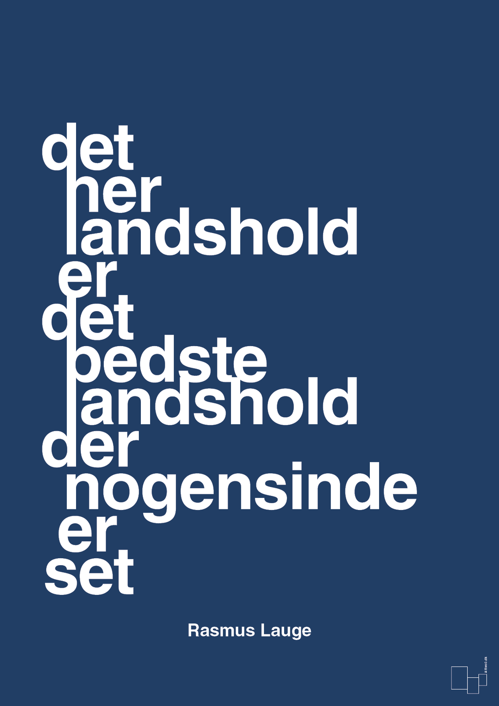 plakat: det her landshold er det bedste landshold der nogensinde er set - lapis blue-Håndbold-A1two3