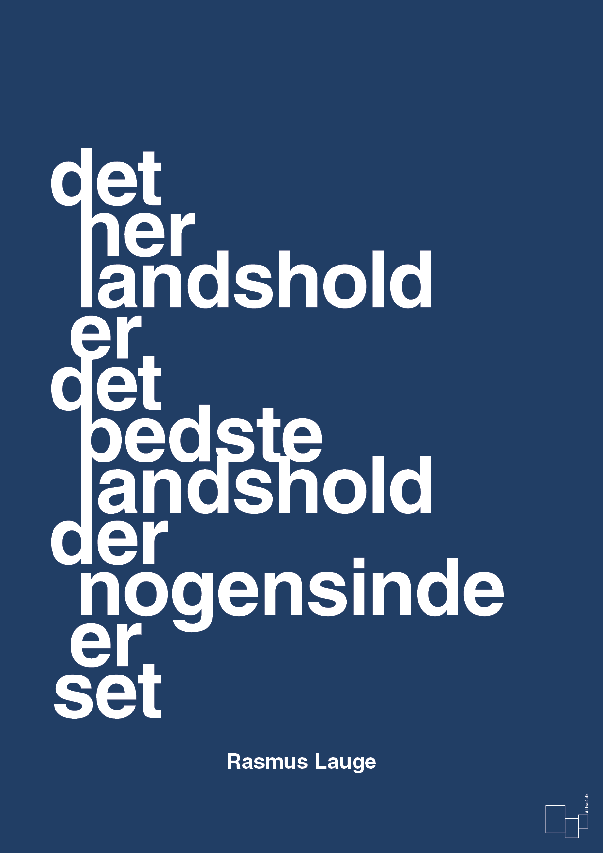 plakat: det her landshold er det bedste landshold der nogensinde er set - lapis blue-Håndbold-A1two3