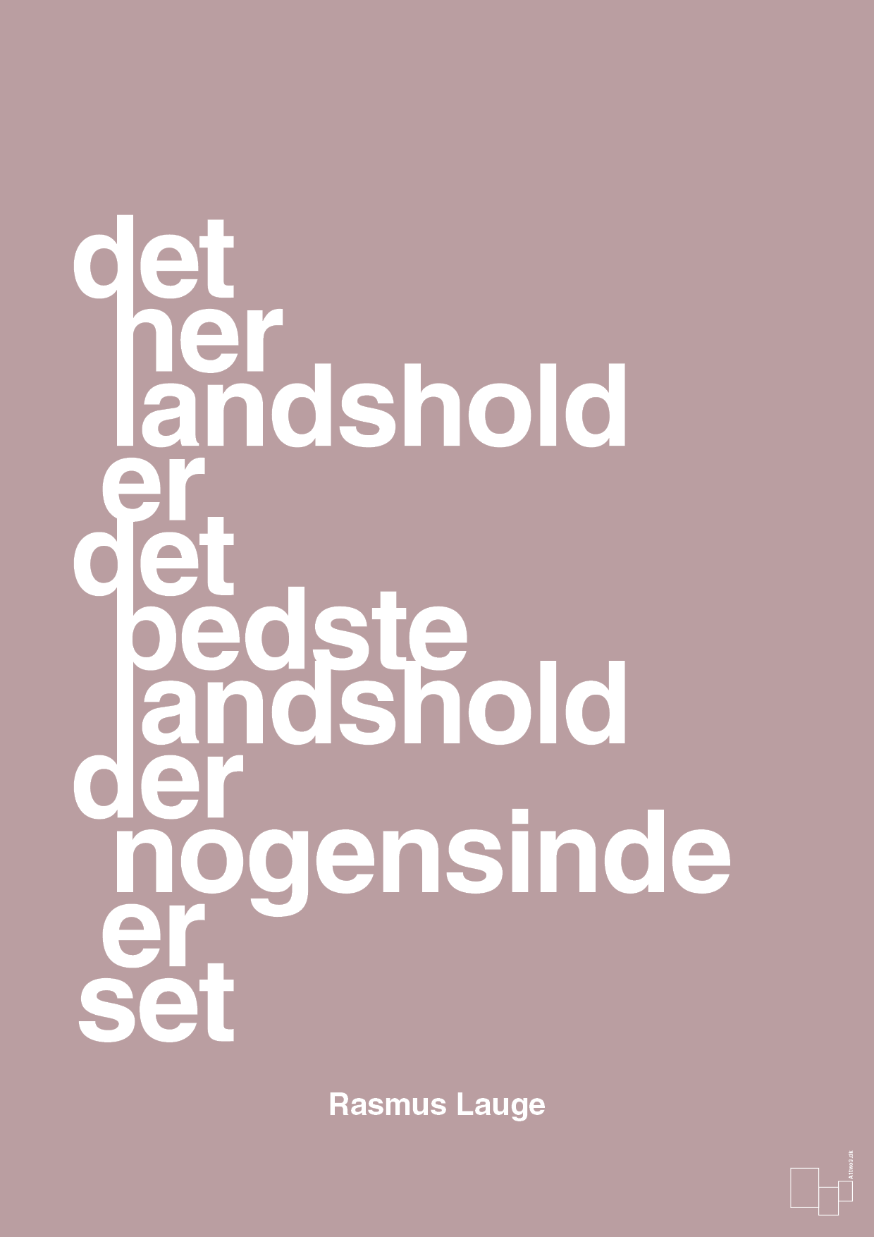 plakat: det her landshold er det bedste landshold der nogensinde er set - light rose-Håndbold-A1two3