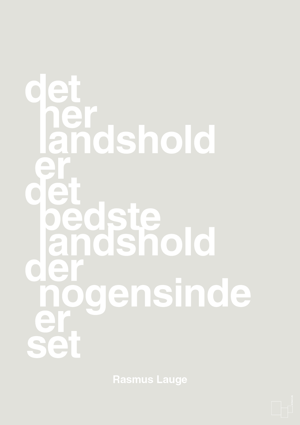 plakat: det her landshold er det bedste landshold der nogensinde er set - painters white-Håndbold-A1two3