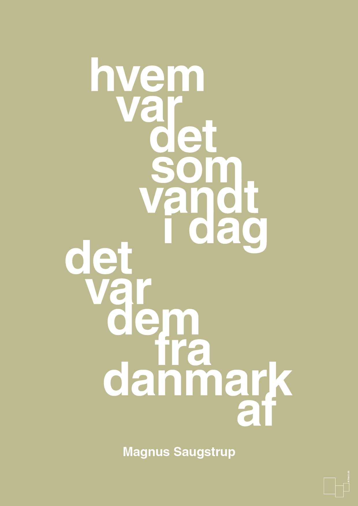 plakat: hvem var det som vandt i dag det var dem fra danmark af - back to nature-Håndbold-A1two3