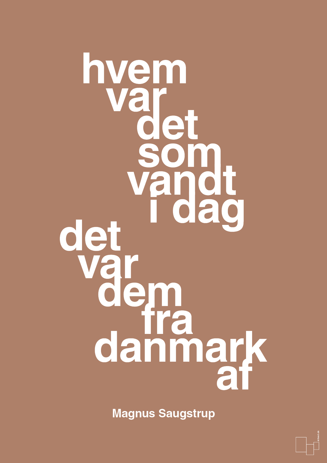 plakat: hvem var det som vandt i dag det var dem fra danmark af - cider spice-Håndbold-A1two3