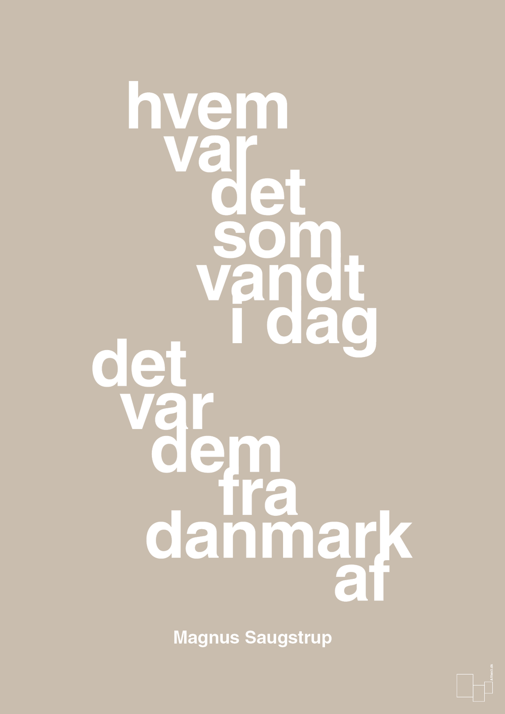 plakat: hvem var det som vandt i dag det var dem fra danmark af - creamy mushroom-Håndbold-A1two3