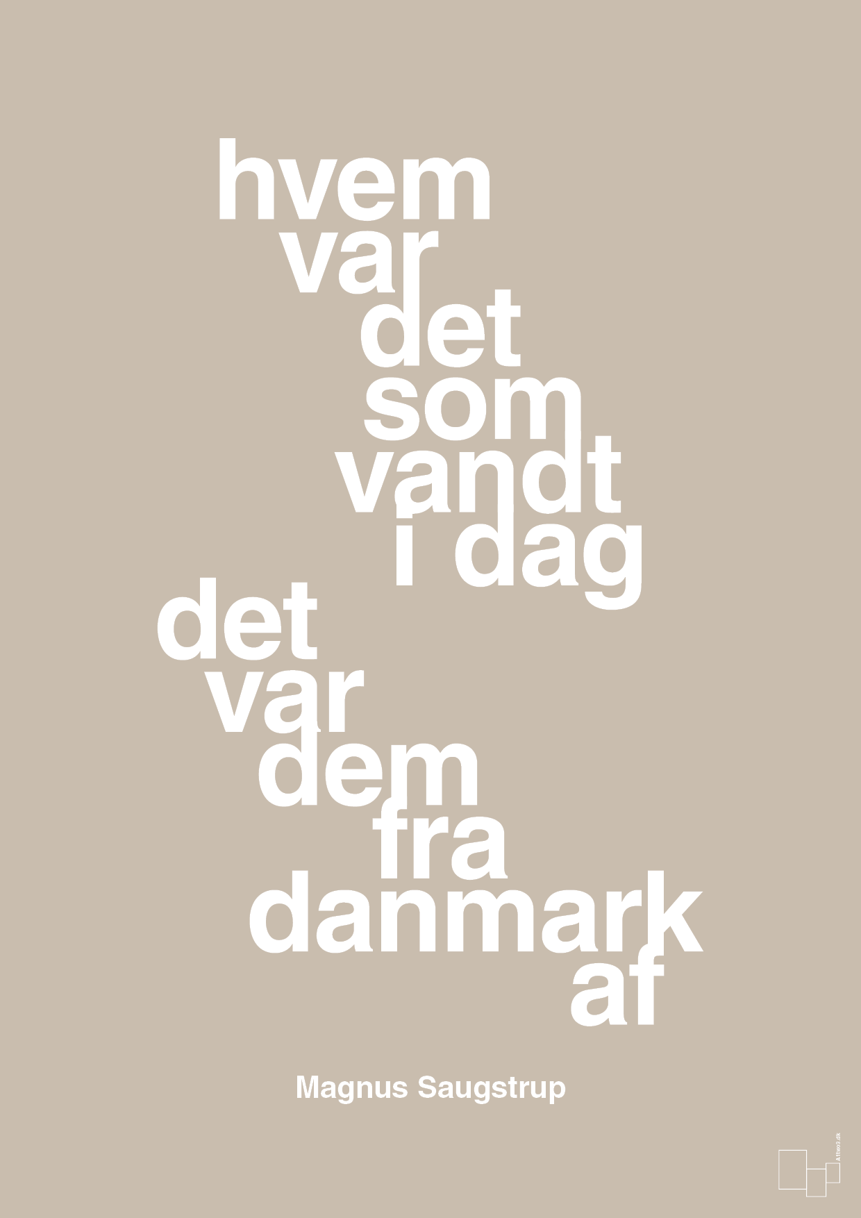 plakat: hvem var det som vandt i dag det var dem fra danmark af - creamy mushroom-Håndbold-A1two3
