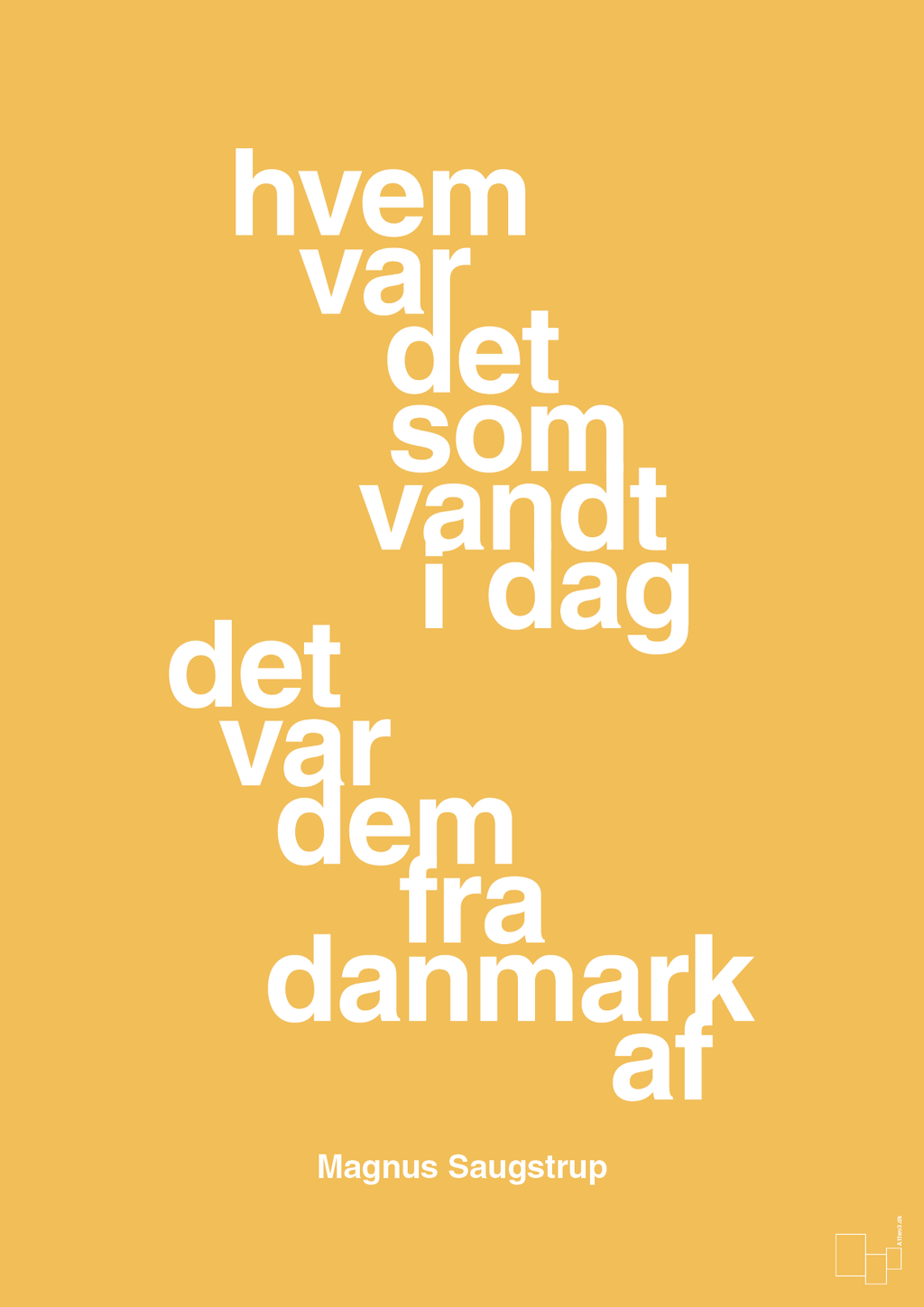 plakat: hvem var det som vandt i dag det var dem fra danmark af - honeycomb-Håndbold-A1two3