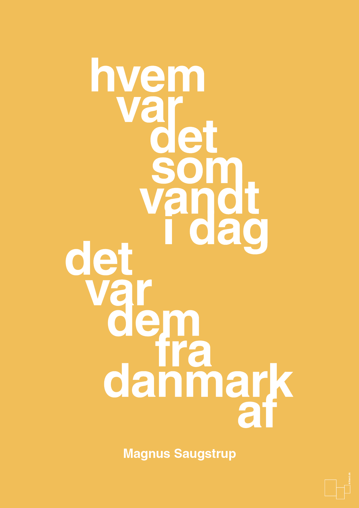 plakat: hvem var det som vandt i dag det var dem fra danmark af - honeycomb-Håndbold-A1two3