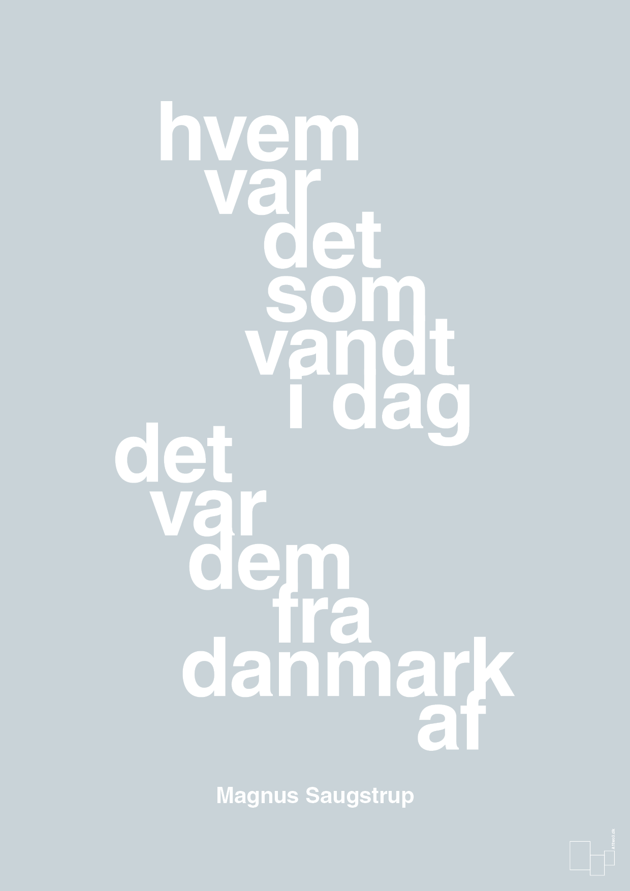 plakat: hvem var det som vandt i dag det var dem fra danmark af - light drizzle-Håndbold-A1two3