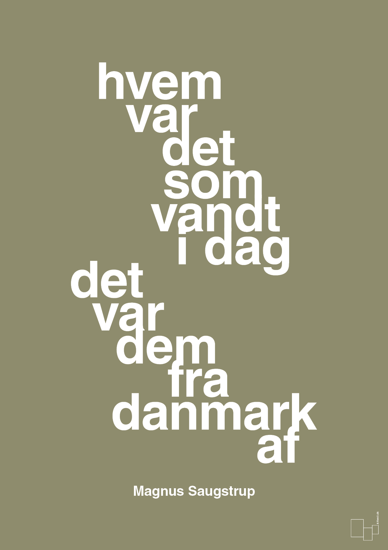 plakat: hvem var det som vandt i dag det var dem fra danmark af - misty forrest-Håndbold-A1two3