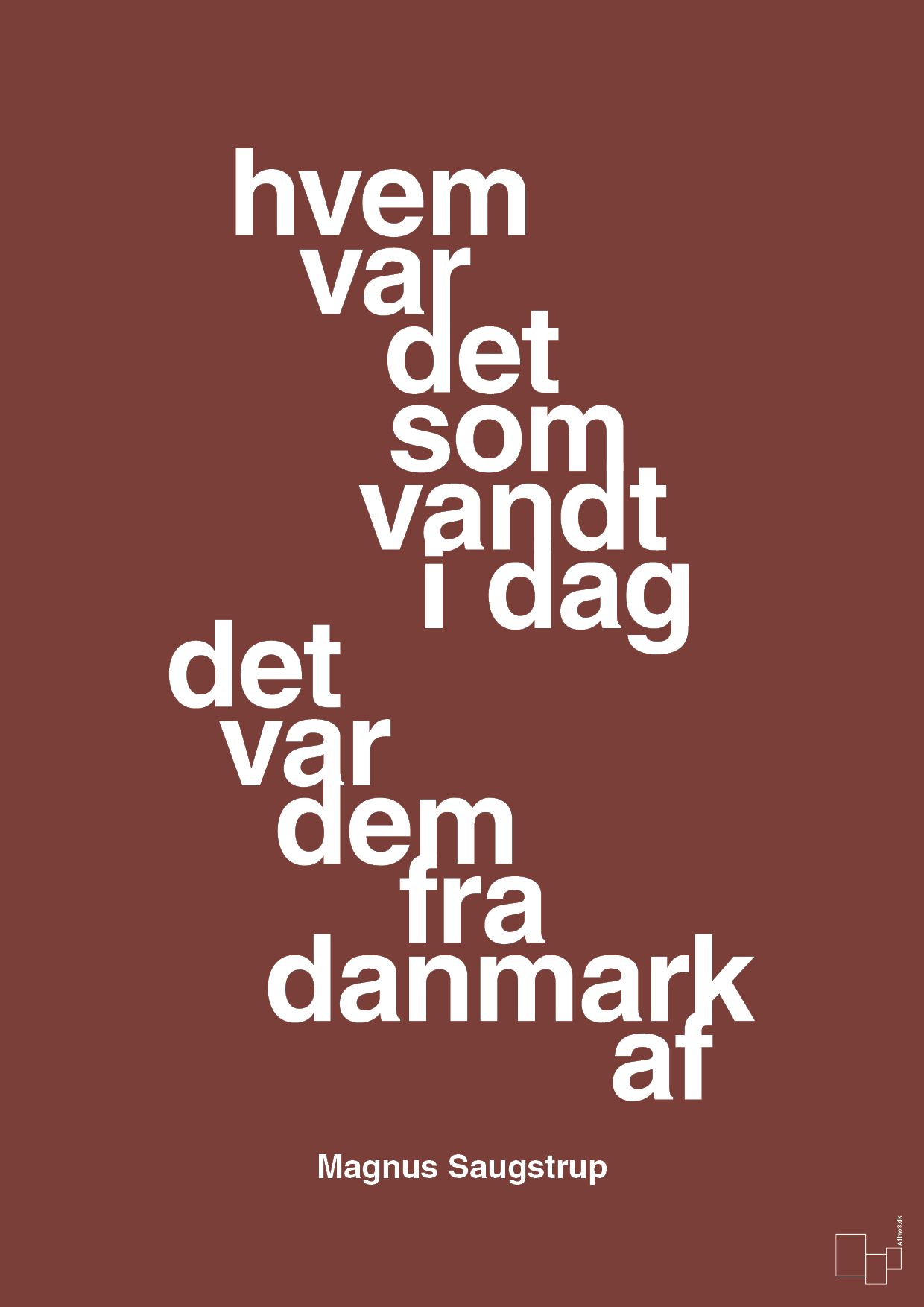 plakat: hvem var det som vandt i dag det var dem fra danmark af - red pepper-Håndbold-A1two3