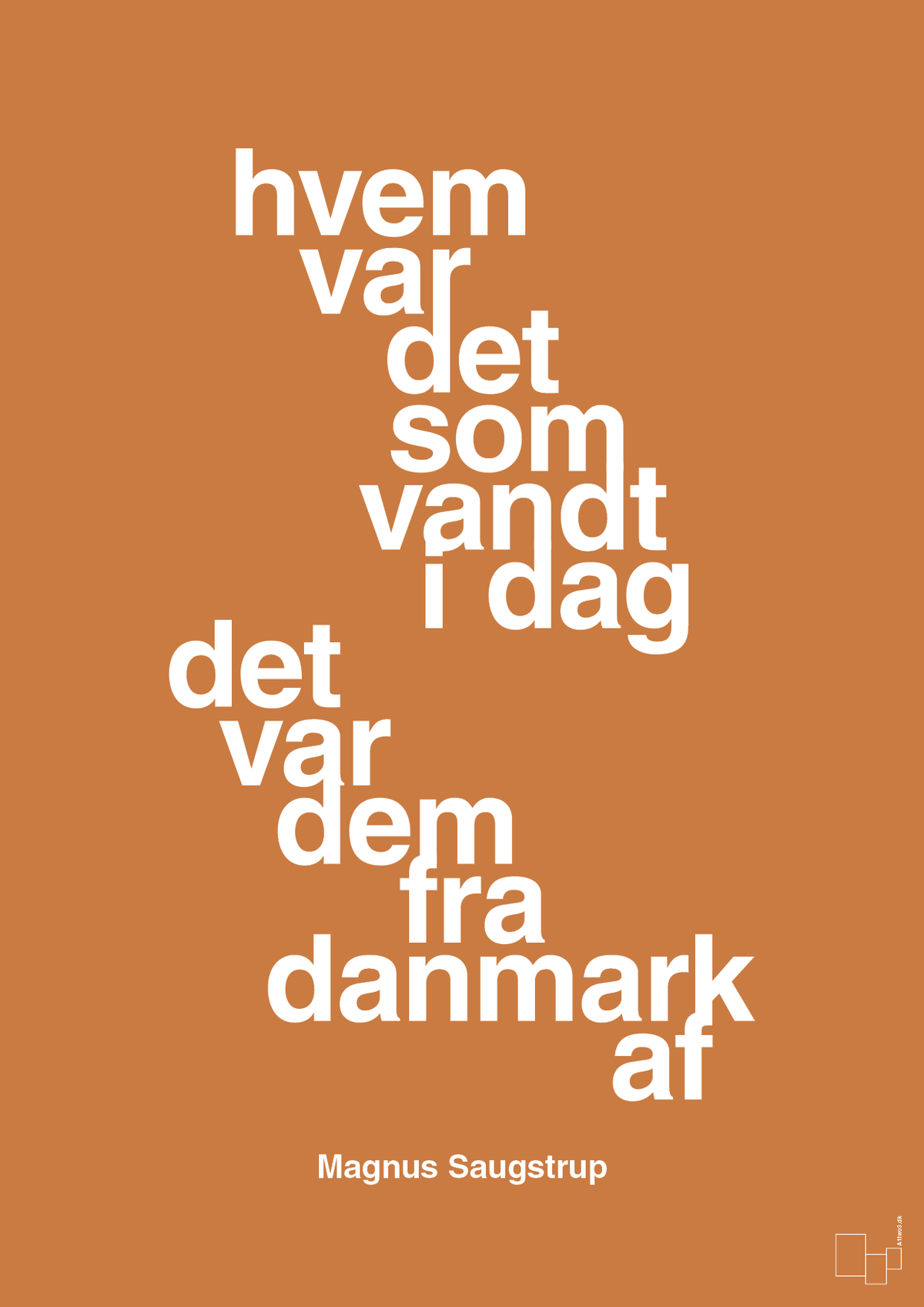 plakat: hvem var det som vandt i dag det var dem fra danmark af - rumba orange-Håndbold-A1two3