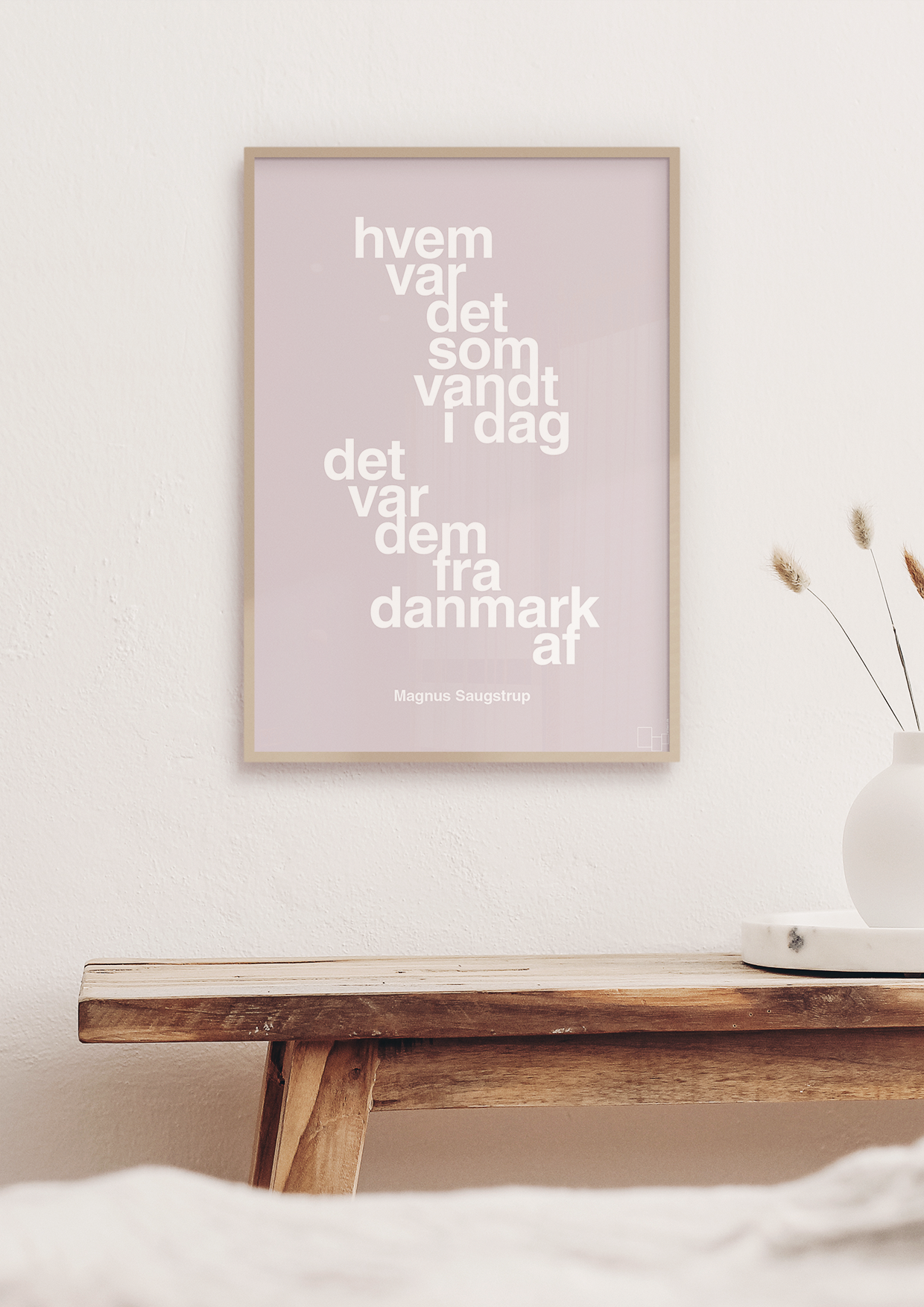 plakat: hvem var det som vandt i dag det var dem fra danmark af - bubble shell-Håndbold-A1two3