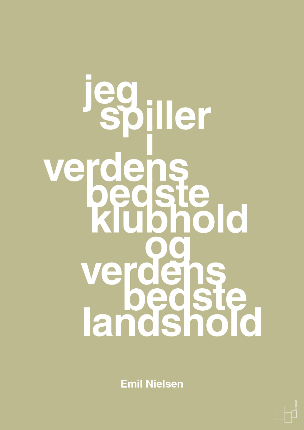 plakat: jeg spiller i verdens bedste klubhold og verdens bedste landshold - back to nature-Håndbold-A1two3
