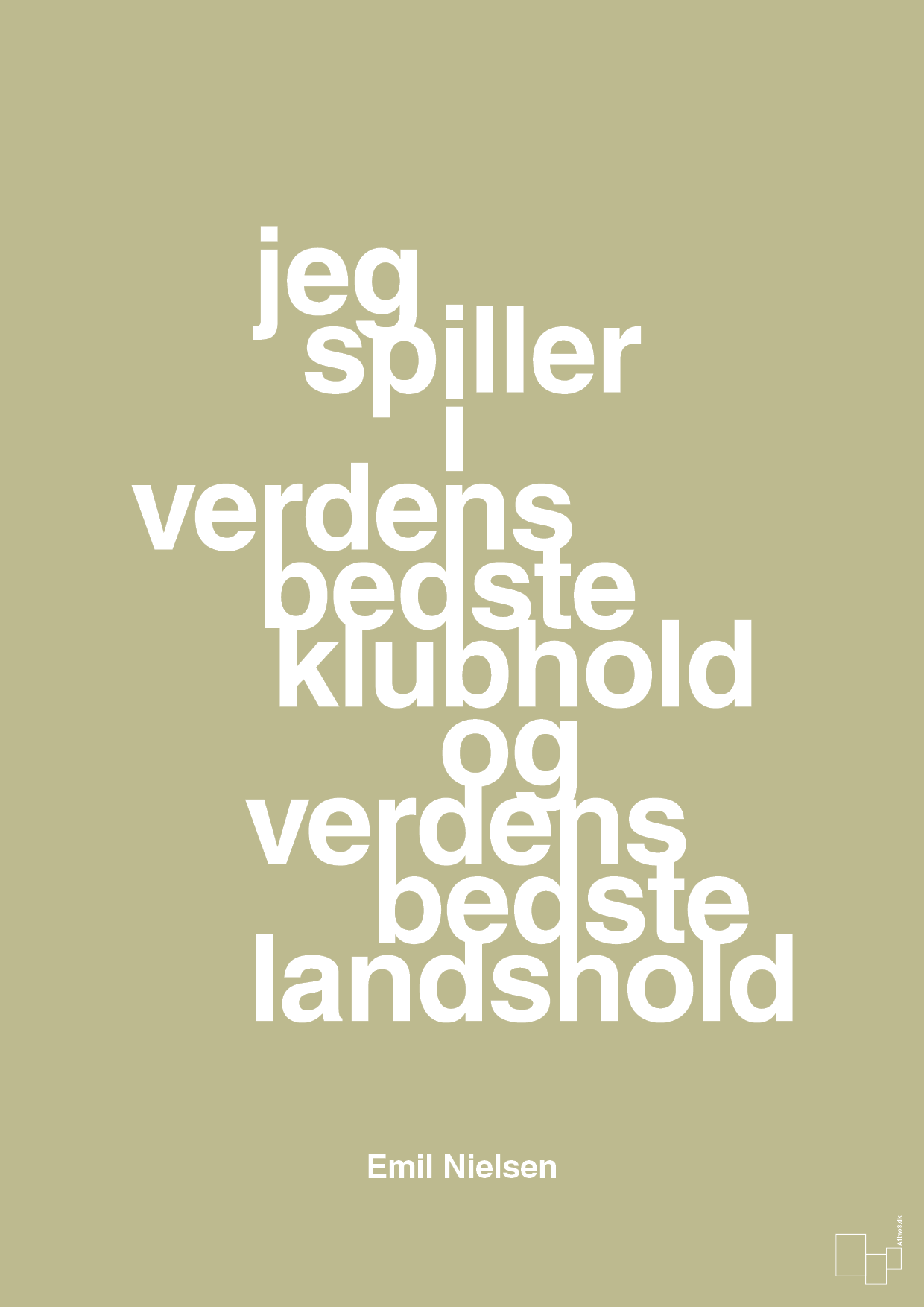 plakat: jeg spiller i verdens bedste klubhold og verdens bedste landshold - back to nature-Håndbold-A1two3