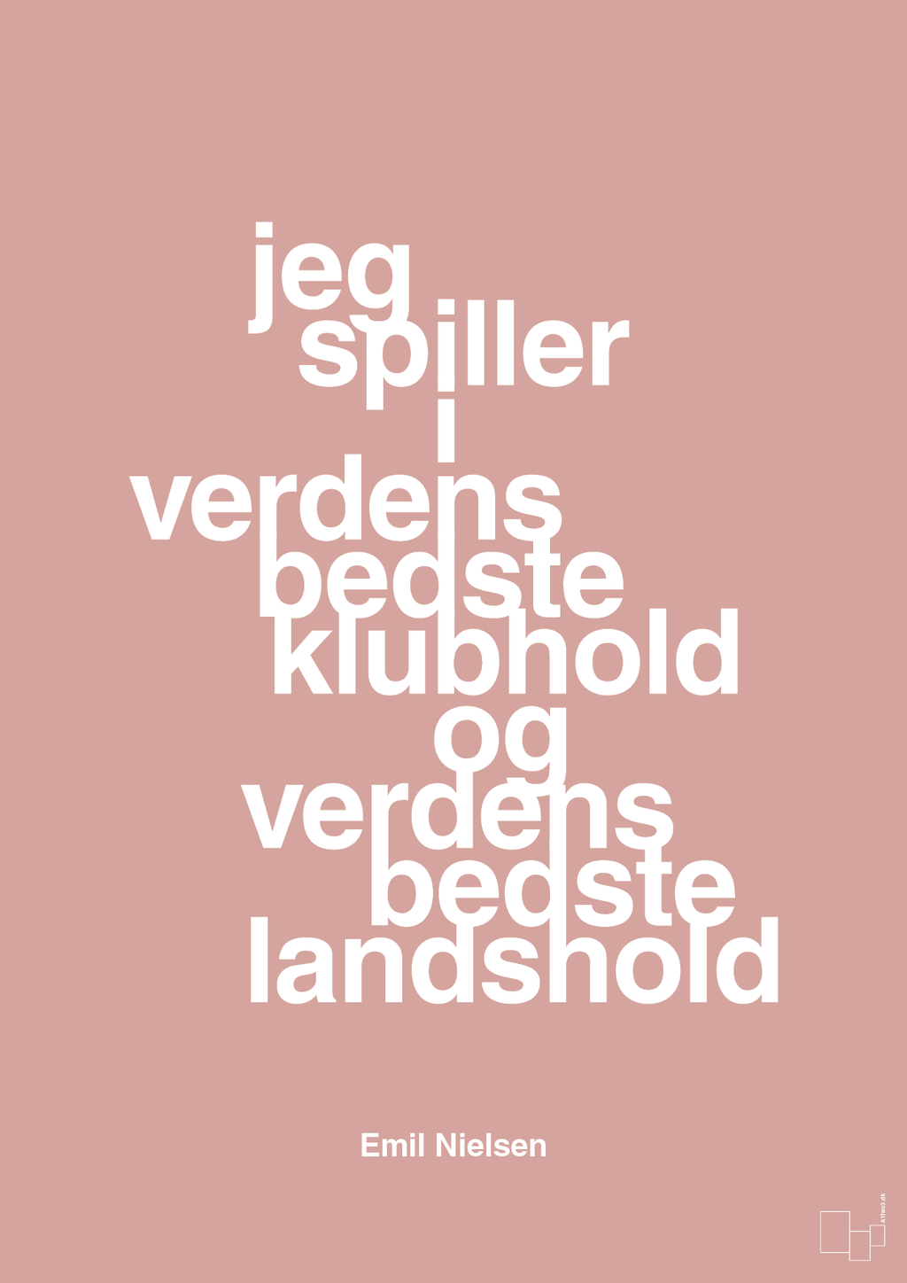 plakat: jeg spiller i verdens bedste klubhold og verdens bedste landshold - bubble shell-Håndbold-A1two3