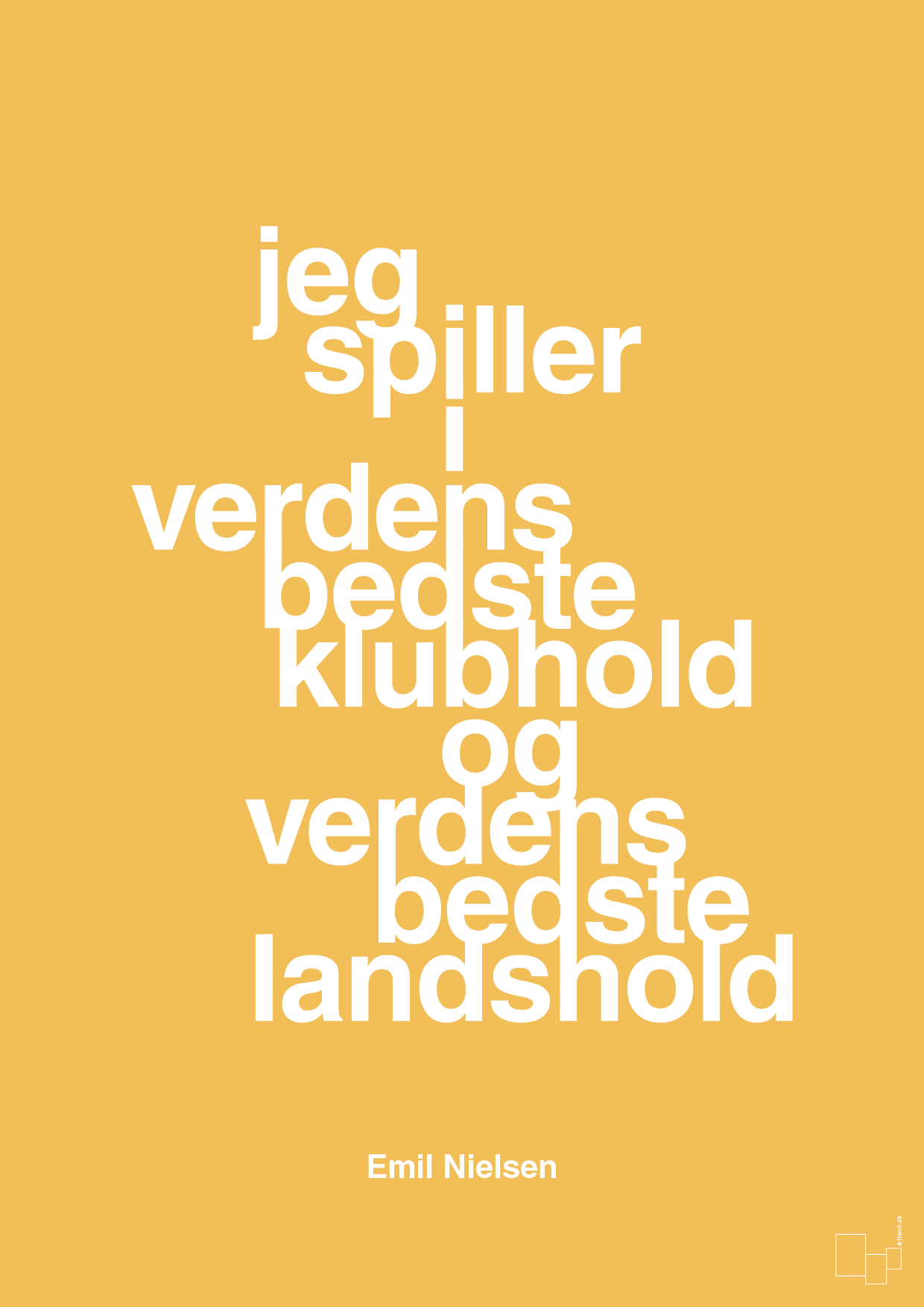 plakat: jeg spiller i verdens bedste klubhold og verdens bedste landshold - honeycomb-Håndbold-A1two3