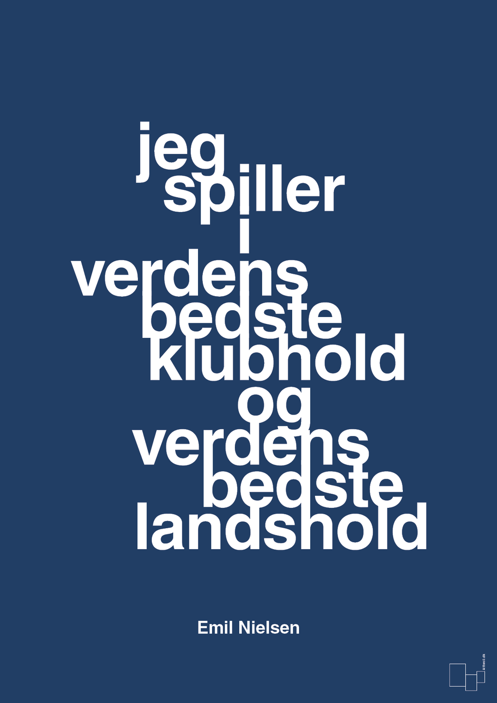plakat: jeg spiller i verdens bedste klubhold og verdens bedste landshold - lapis blue-Håndbold-A1two3