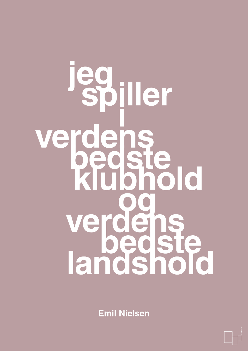 plakat: jeg spiller i verdens bedste klubhold og verdens bedste landshold - light rose-Håndbold-A1two3