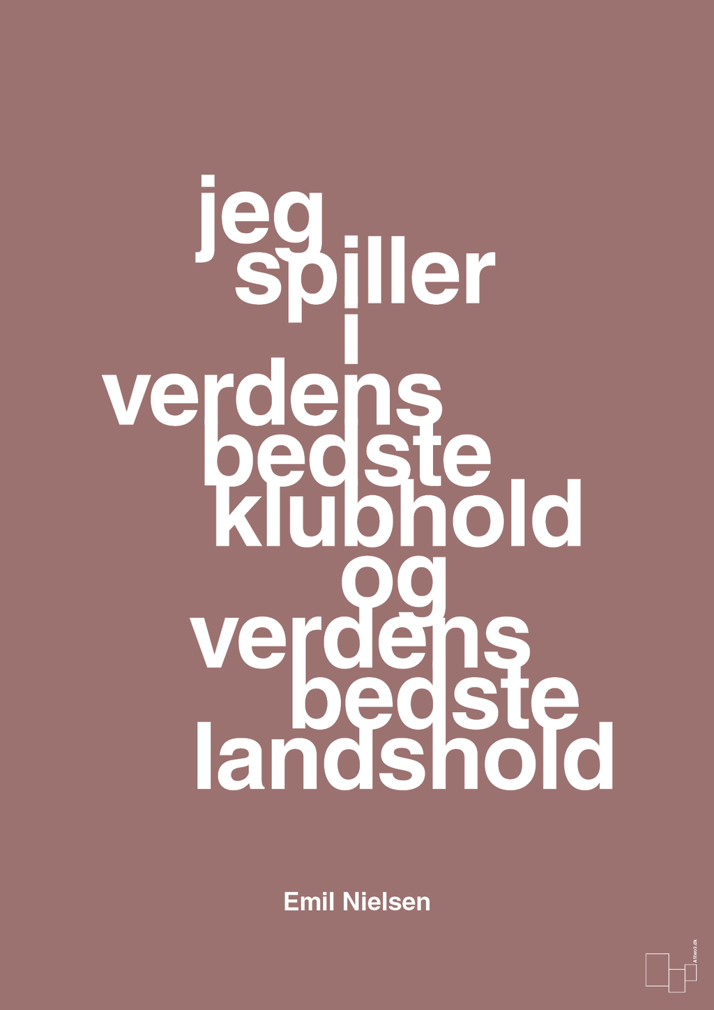 plakat: jeg spiller i verdens bedste klubhold og verdens bedste landshold - plum-Håndbold-A1two3