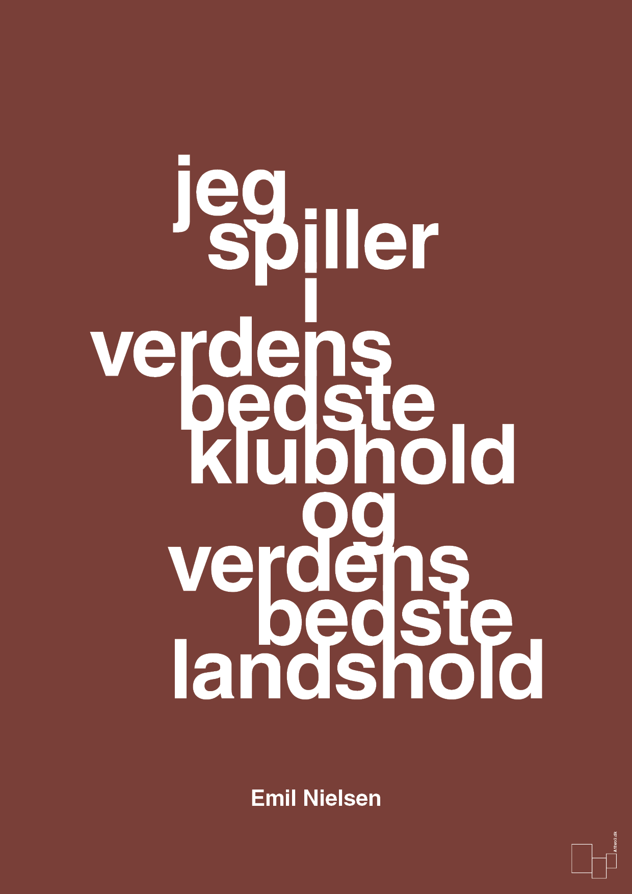 plakat: jeg spiller i verdens bedste klubhold og verdens bedste landshold - red pepper-Håndbold-A1two3