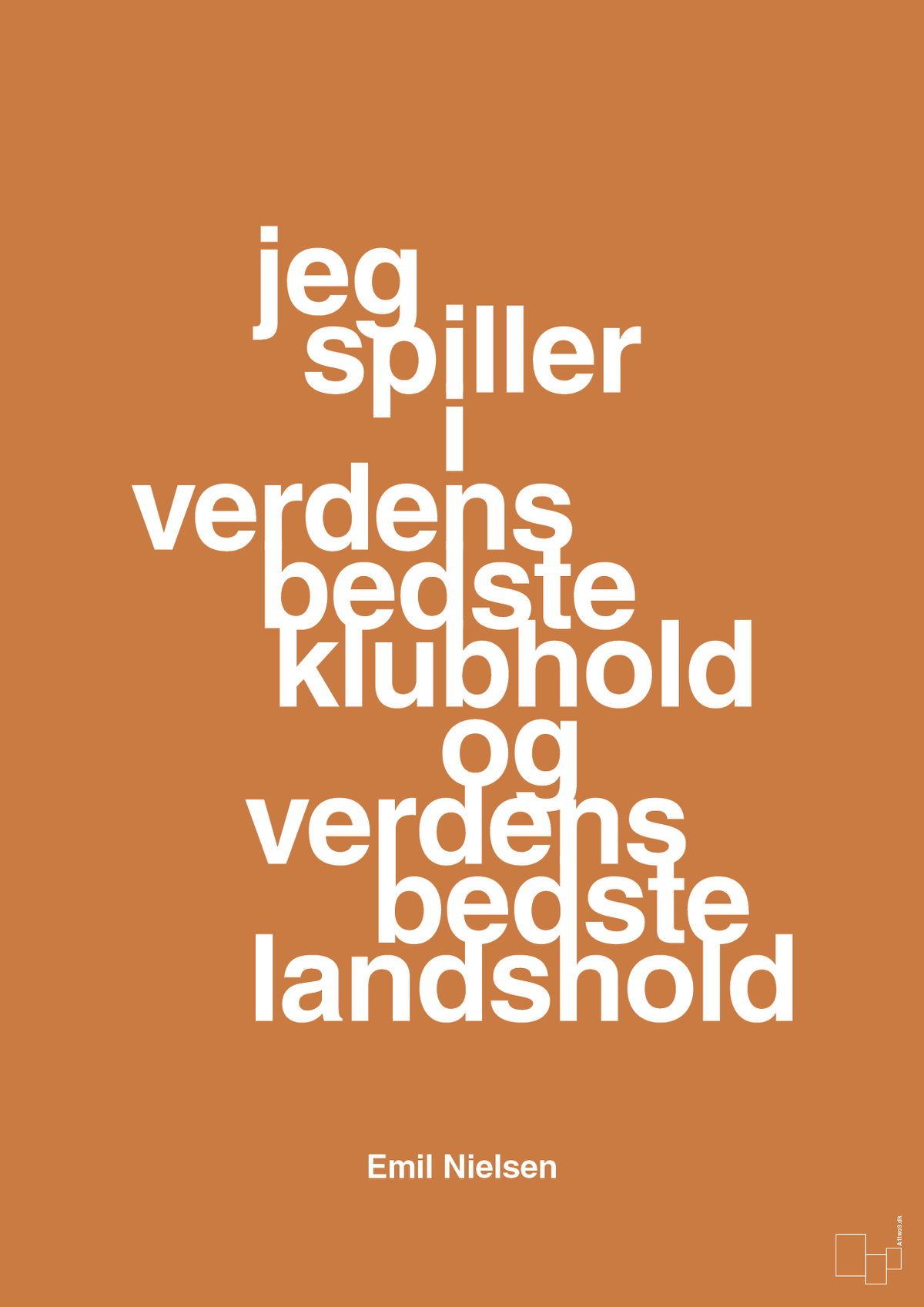 plakat: jeg spiller i verdens bedste klubhold og verdens bedste landshold - rumba orange-Håndbold-A1two3