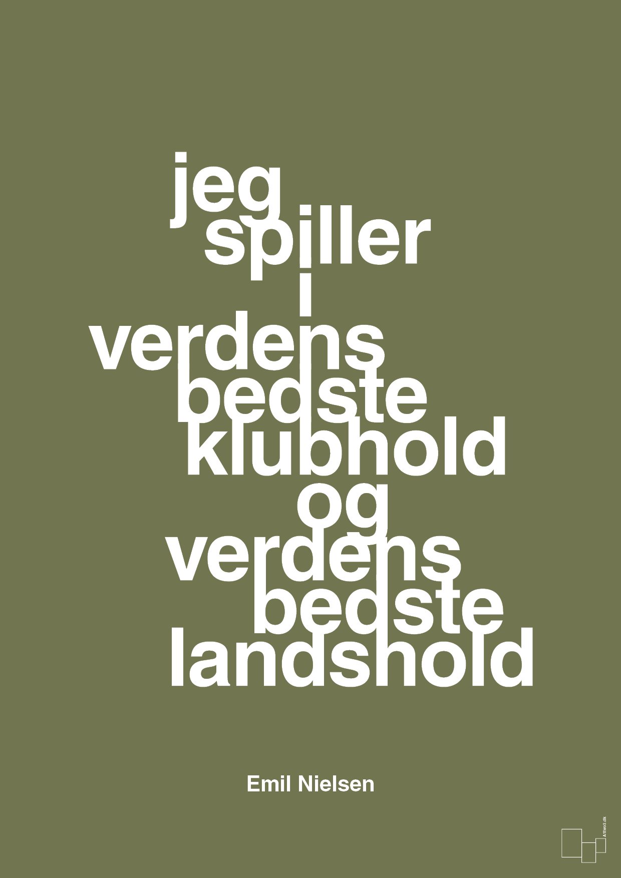 plakat: jeg spiller i verdens bedste klubhold og verdens bedste landshold - secret meadow-Håndbold-A1two3