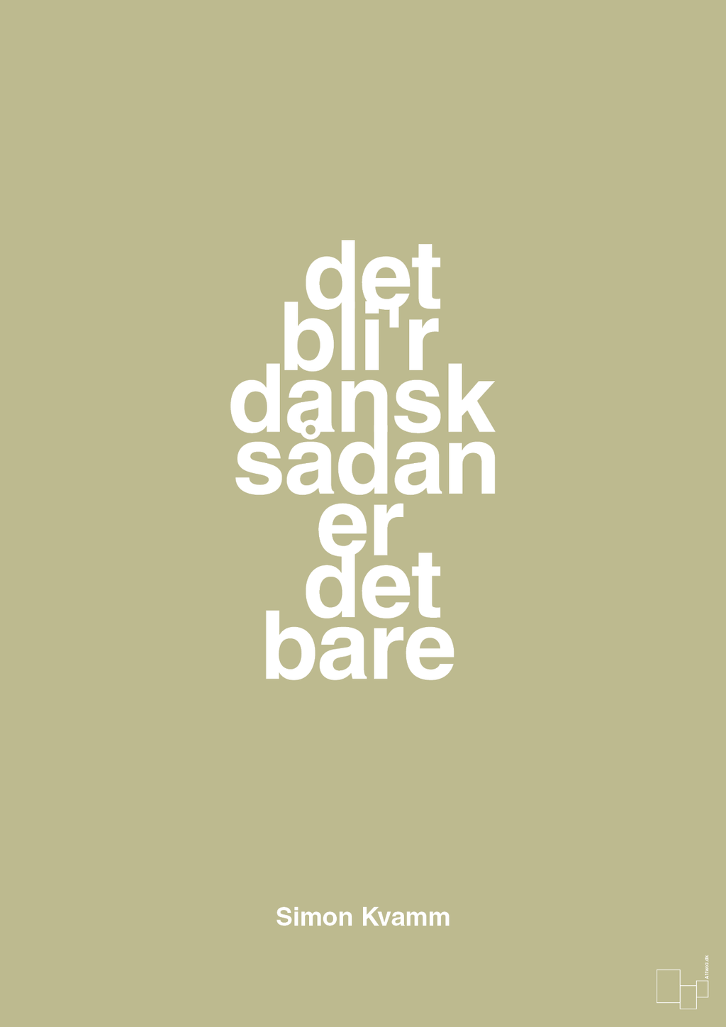 plakat: det bli'r dansk sådan er det bare - back to nature-Musiker-A1two3
