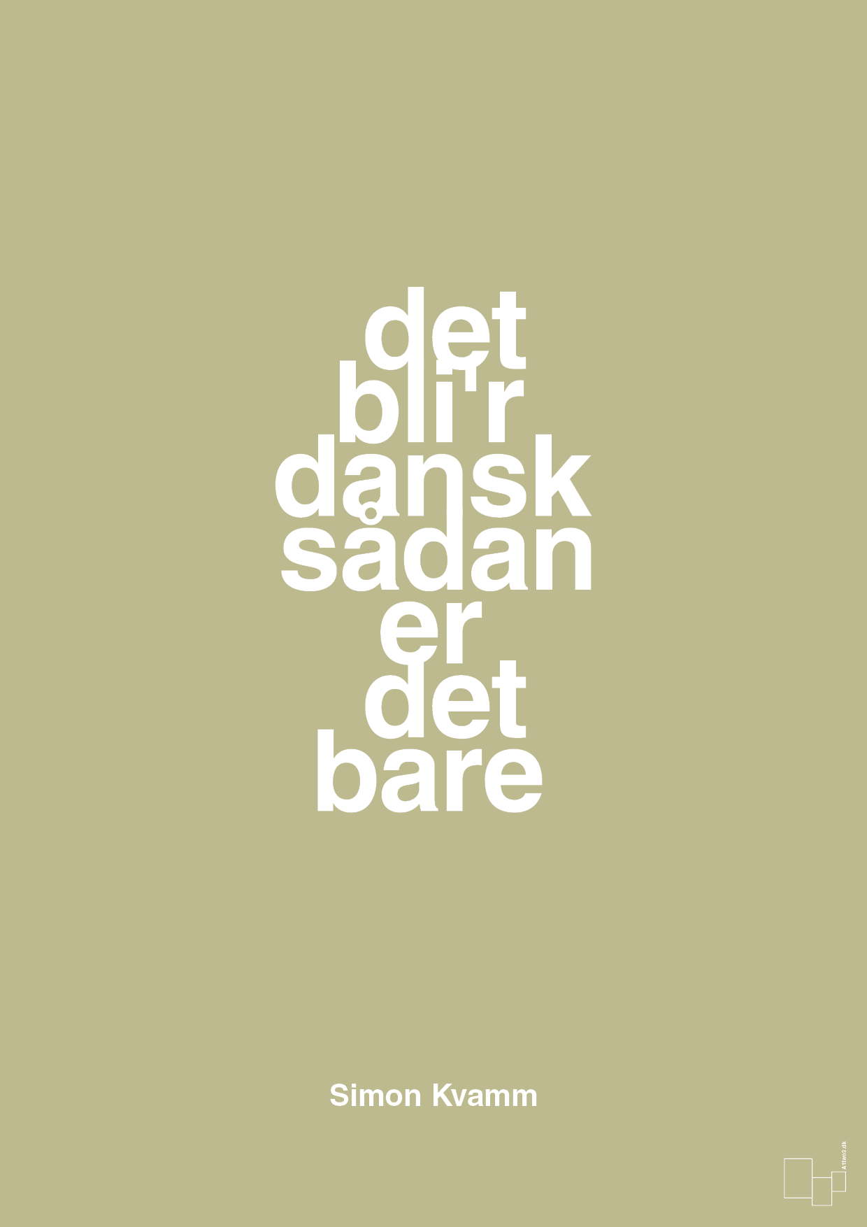 plakat: det bli'r dansk sådan er det bare - back to nature-Musiker-A1two3