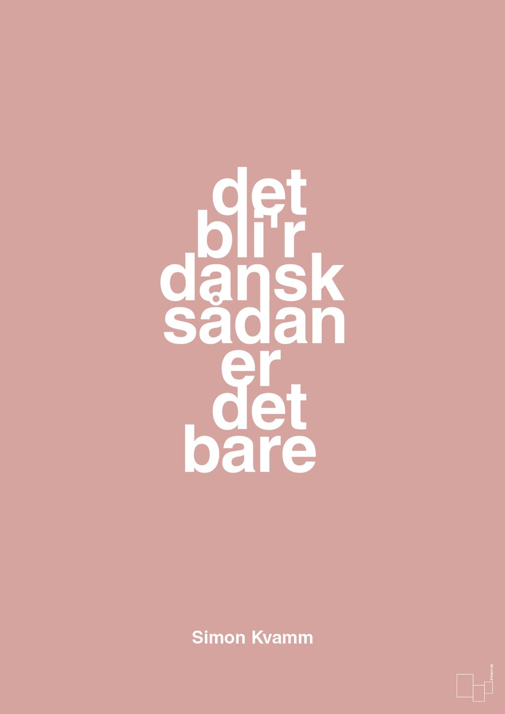 plakat: det bli'r dansk sådan er det bare - bubble shell-Musiker-A1two3