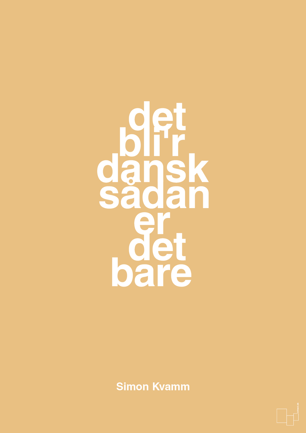 plakat: det bli'r dansk sådan er det bare - charismatic-Musiker-A1two3