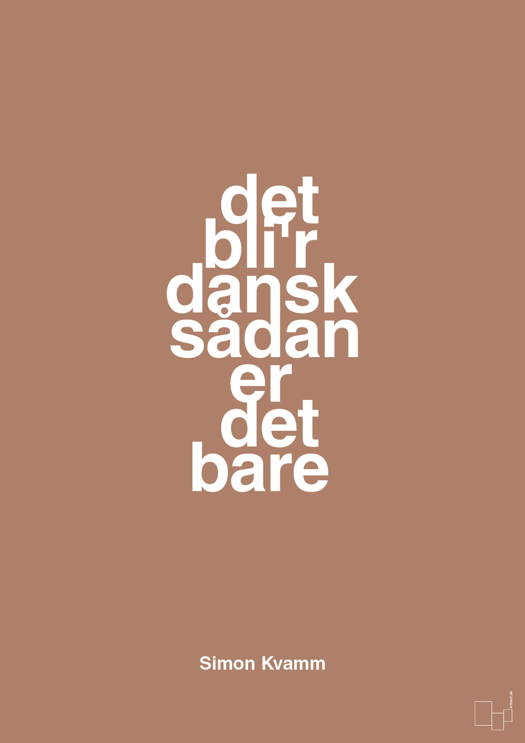 plakat: det bli'r dansk sådan er det bare - cider spice-Musiker-A1two3
