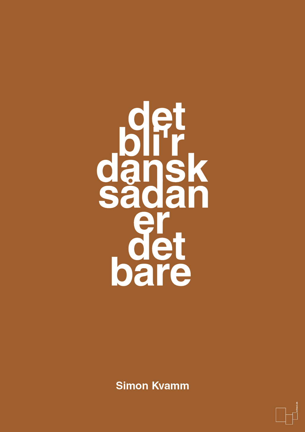 plakat: det bli'r dansk sådan er det bare - cognac-Musiker-A1two3
