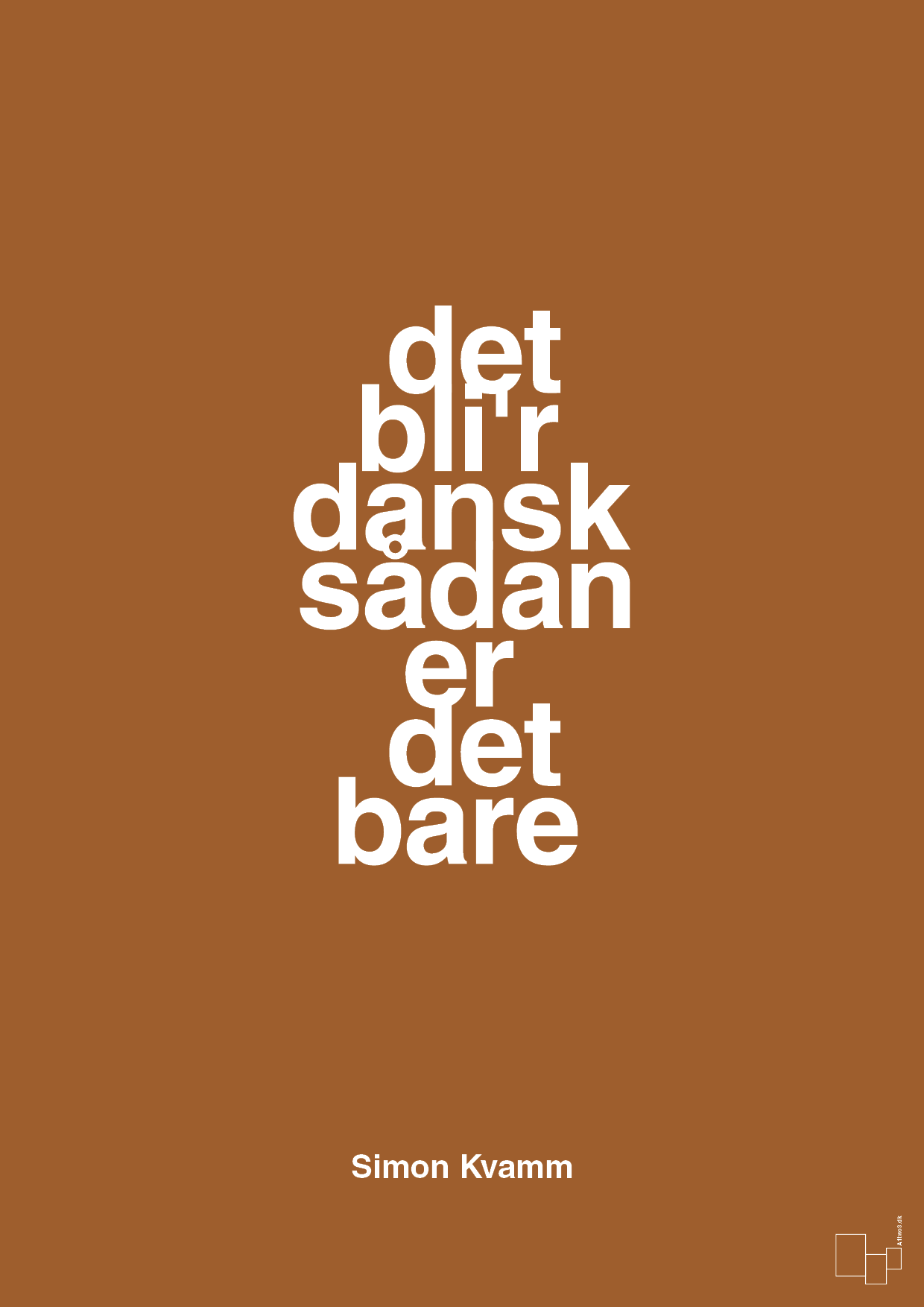 plakat: det bli'r dansk sådan er det bare - cognac-Musiker-A1two3