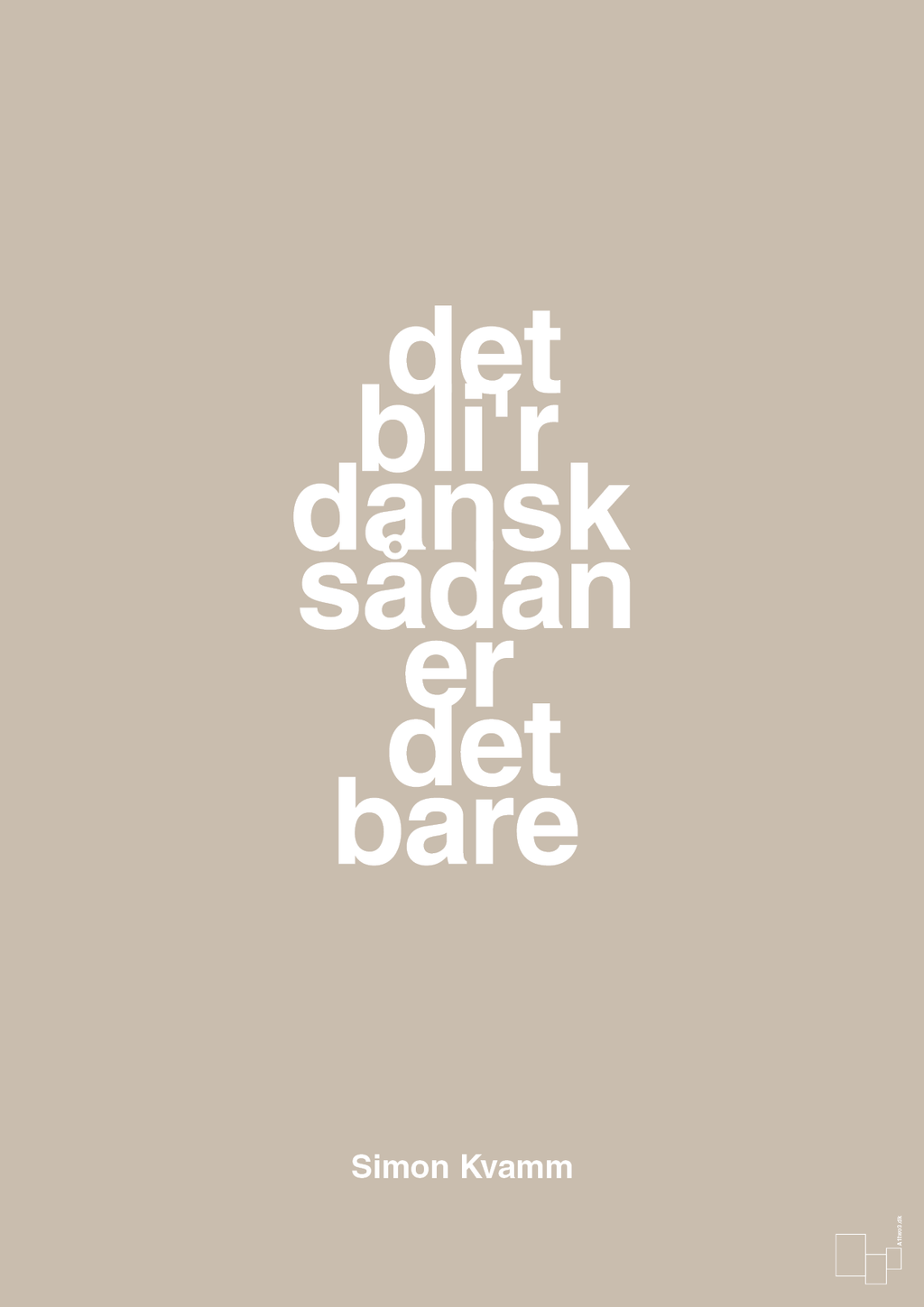 plakat: det bli'r dansk sådan er det bare - creamy mushroom-Musiker-A1two3