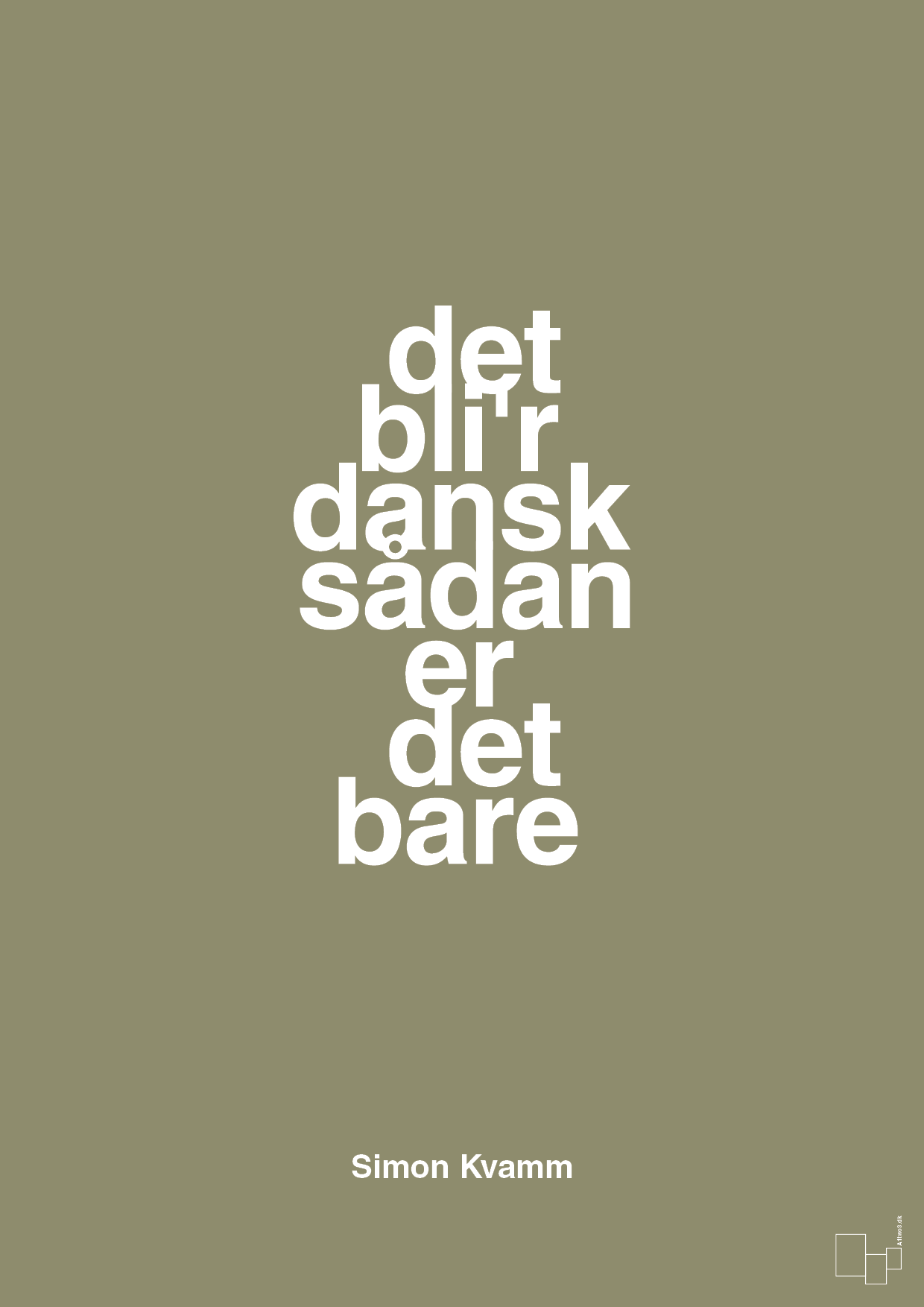 plakat: det bli'r dansk sådan er det bare - misty forrest-Musiker-A1two3