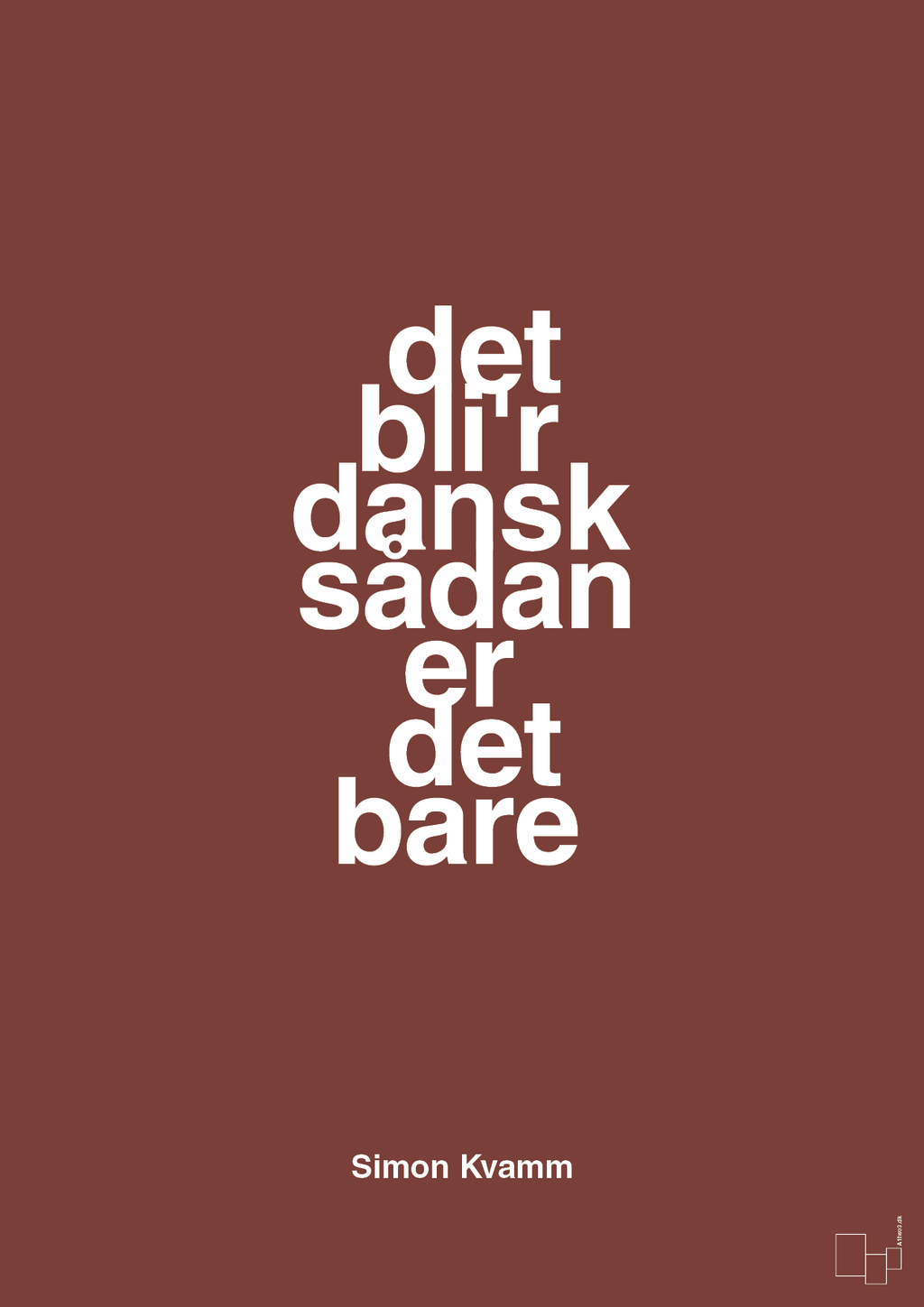 plakat: det bli'r dansk sådan er det bare - red pepper-Musiker-A1two3