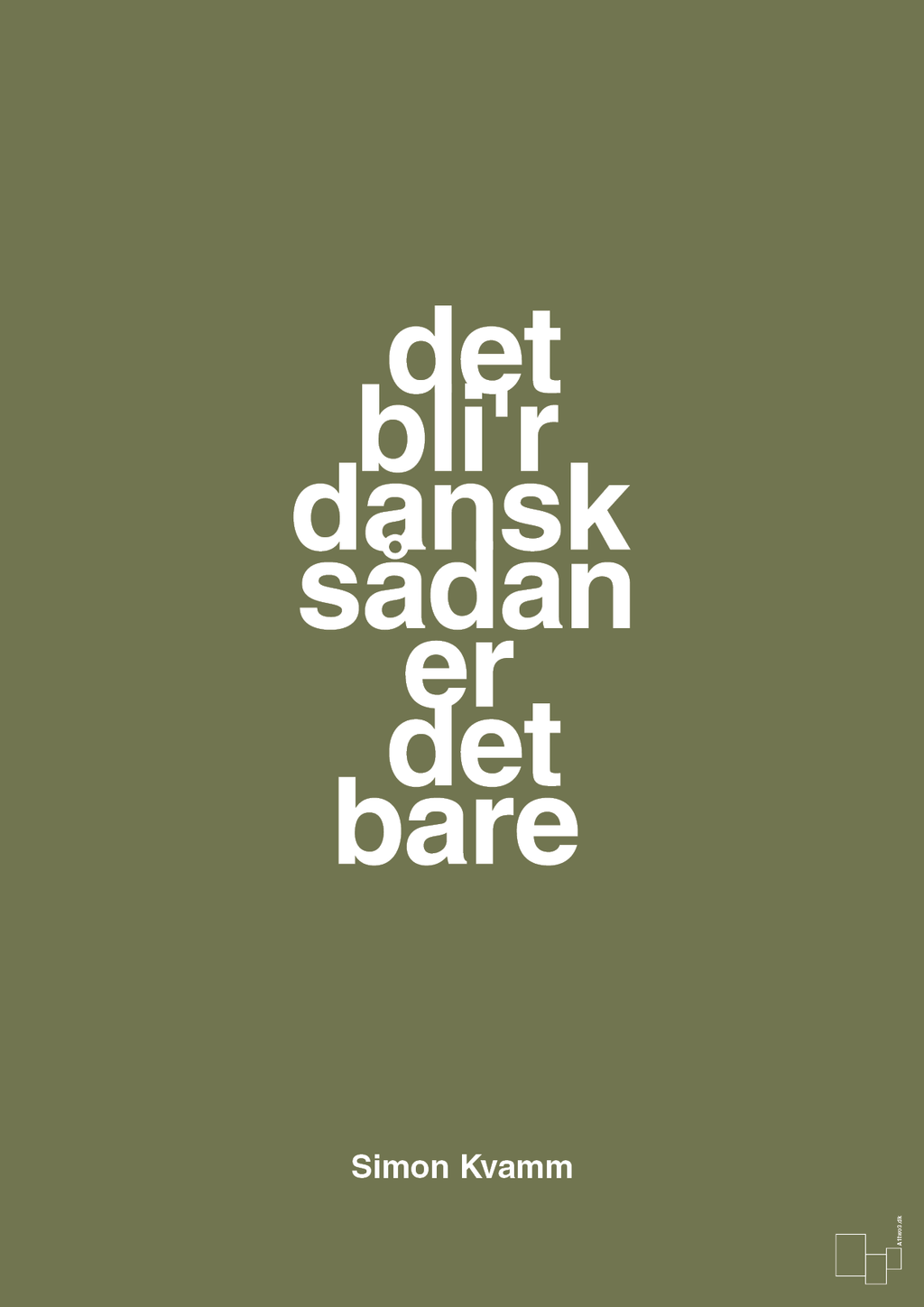 plakat: det bli'r dansk sådan er det bare - secret meadow-Musiker-A1two3